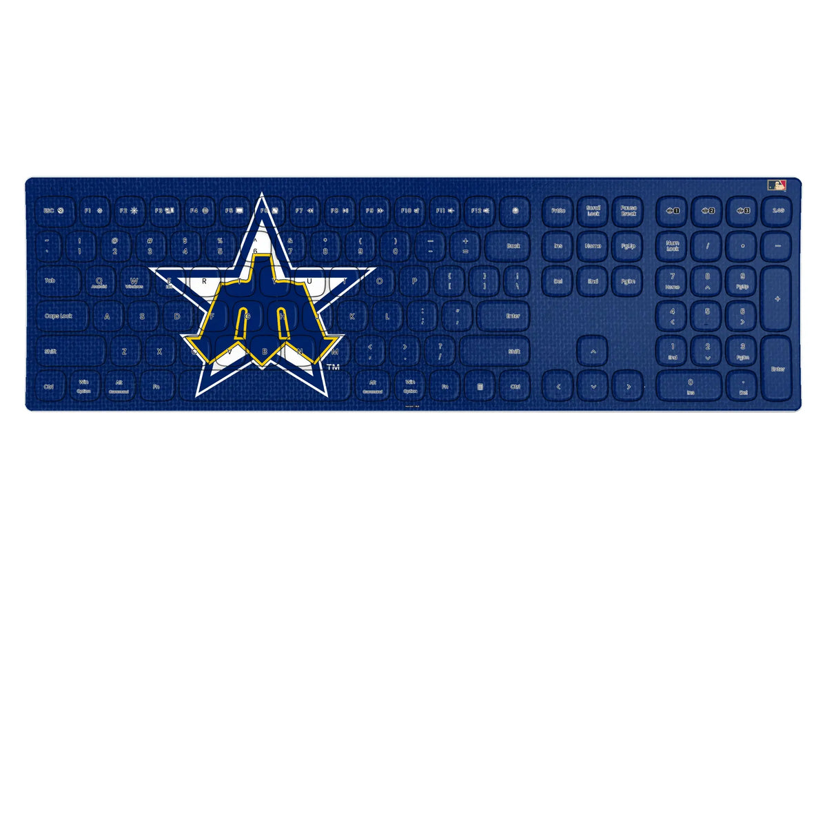 Seattle Mariners 1981-1986 - Cooperstown Collection Solid KKB605 Curved Wireless Keyboard