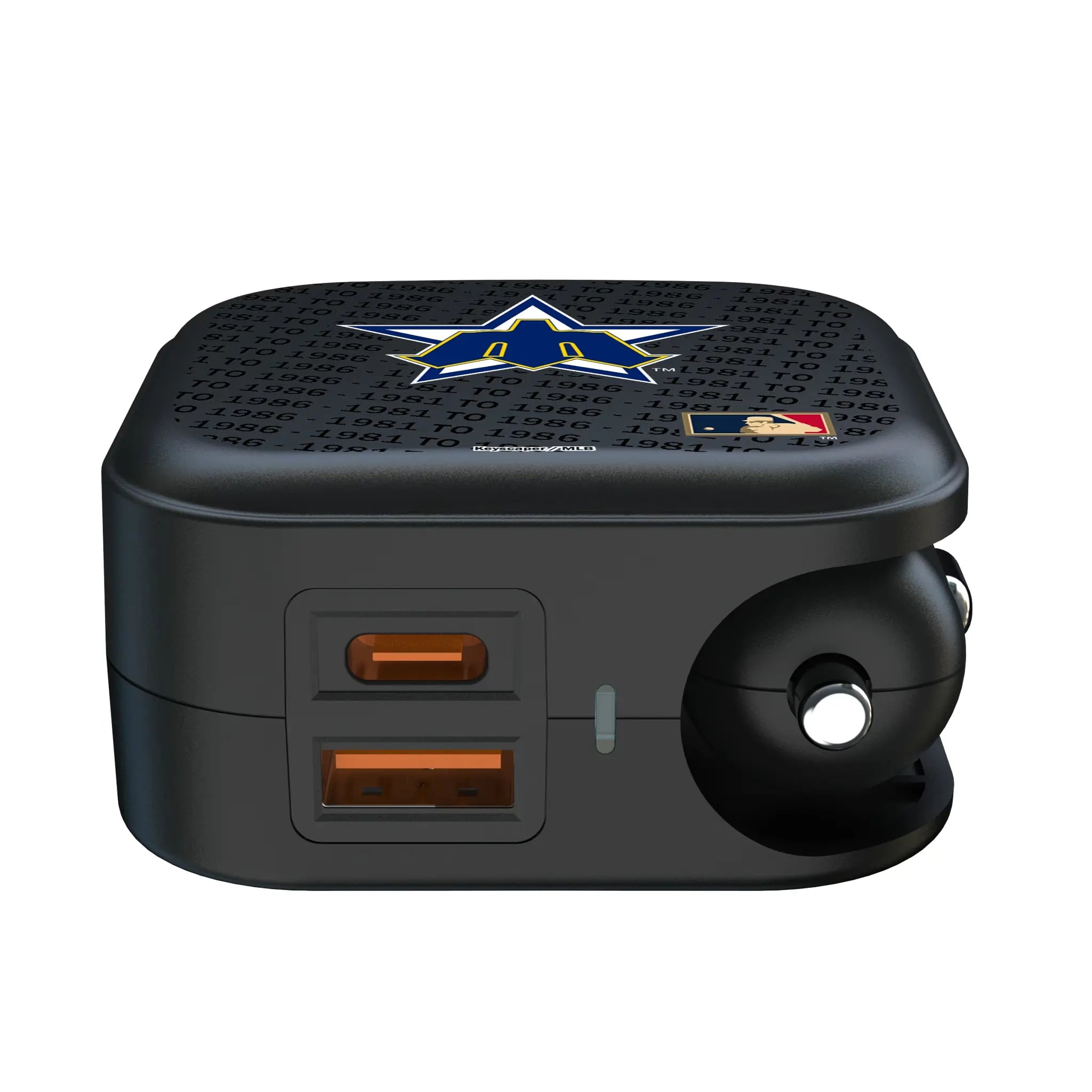 Seattle Mariners 1981-1986 - Cooperstown Collection Text Backdrop 2 in 1 USB A/C Charger