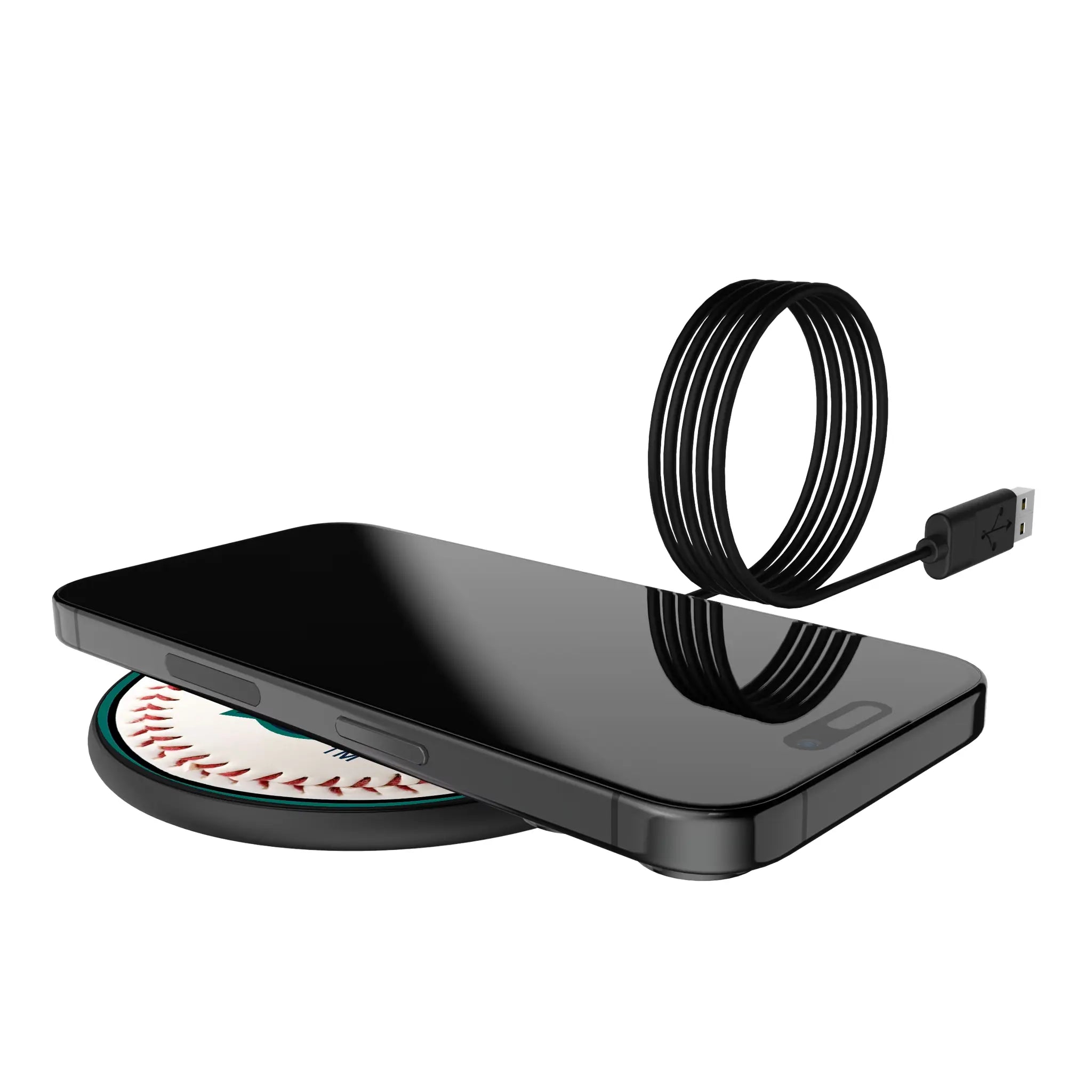Seattle Mariners Baseball 15-Watt Wireless Charger - Lifestyle