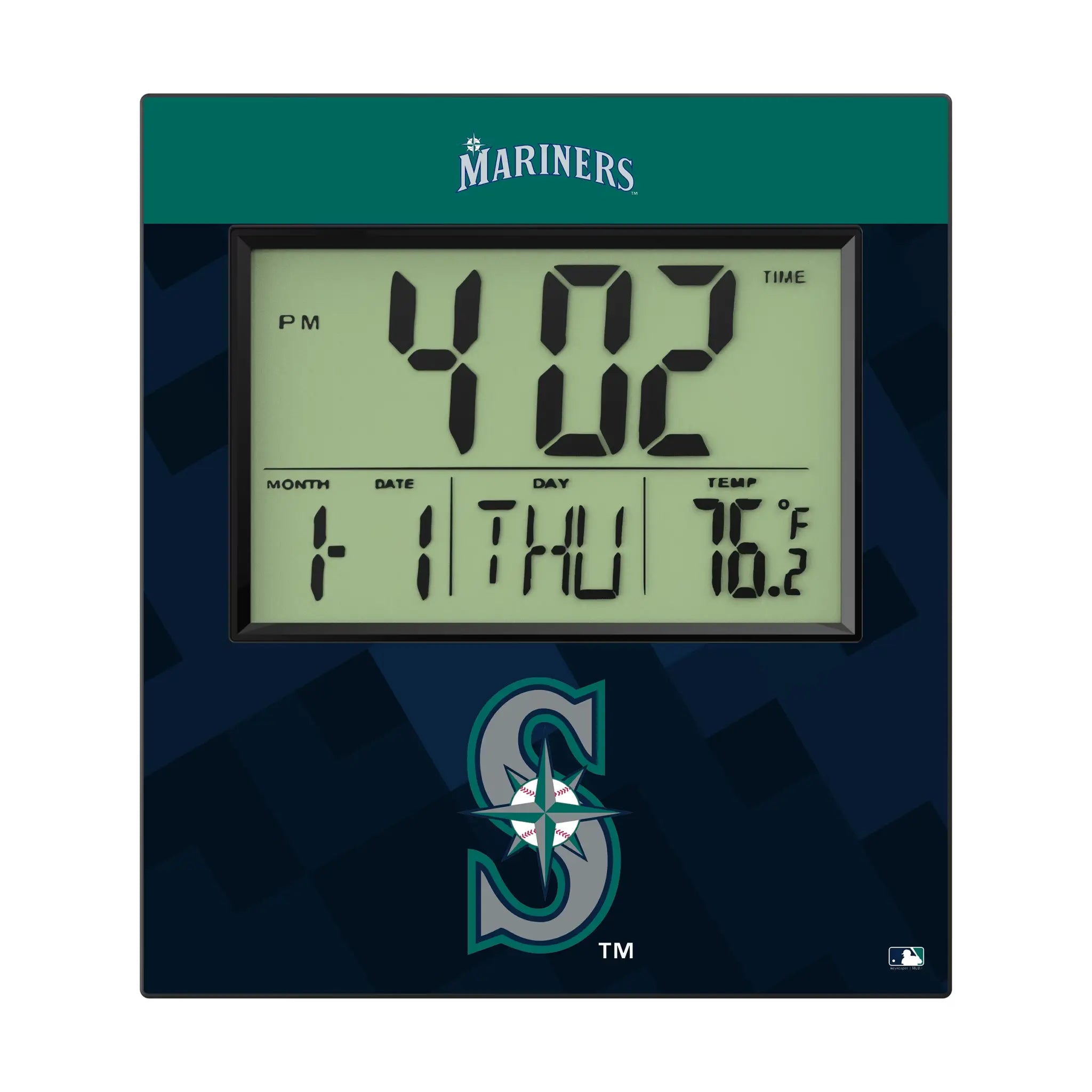 Seattle Mariners Color Block Wall Clock
