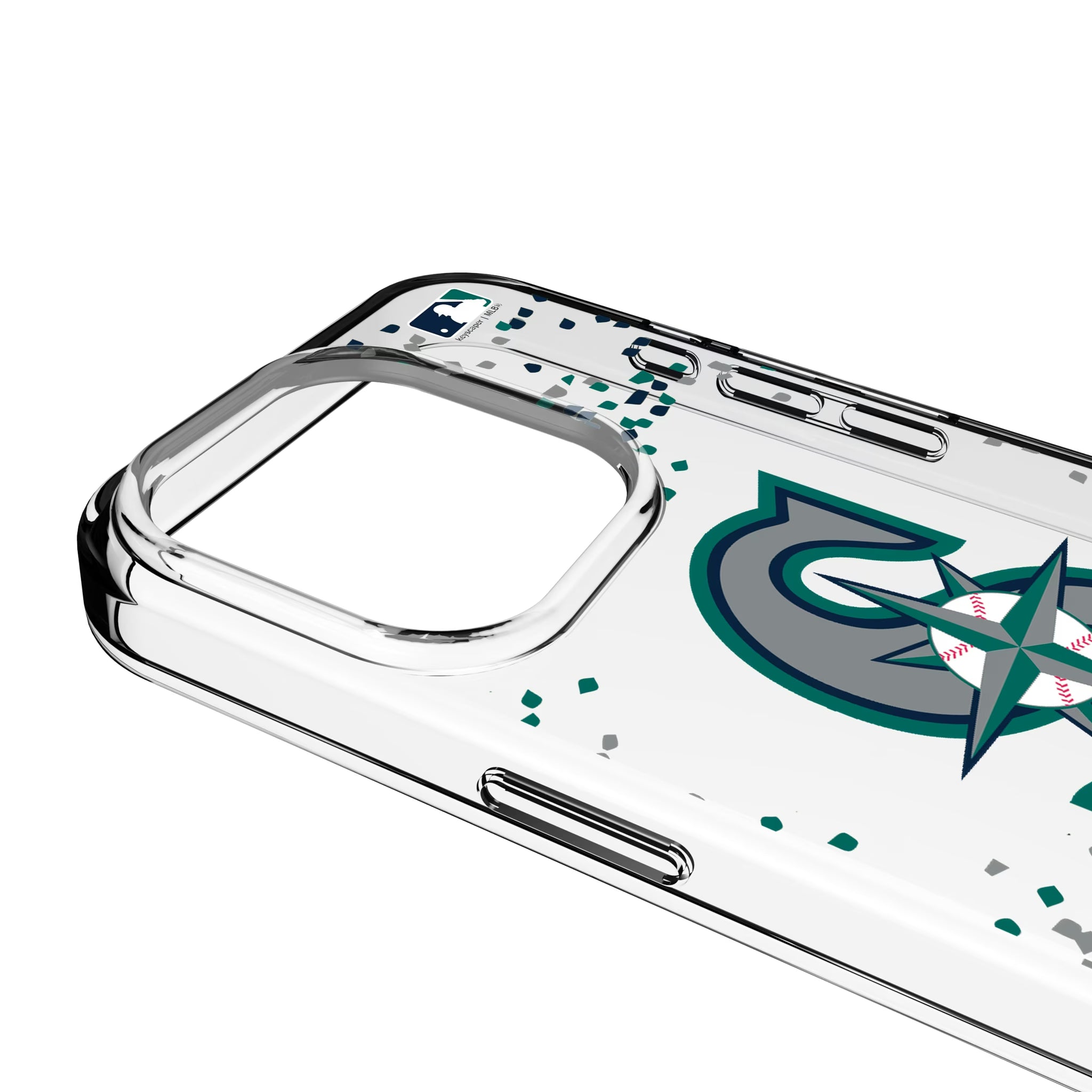 Seattle Mariners Confetti iPhone Clear Phone Case for Apple iPhone - Detail
