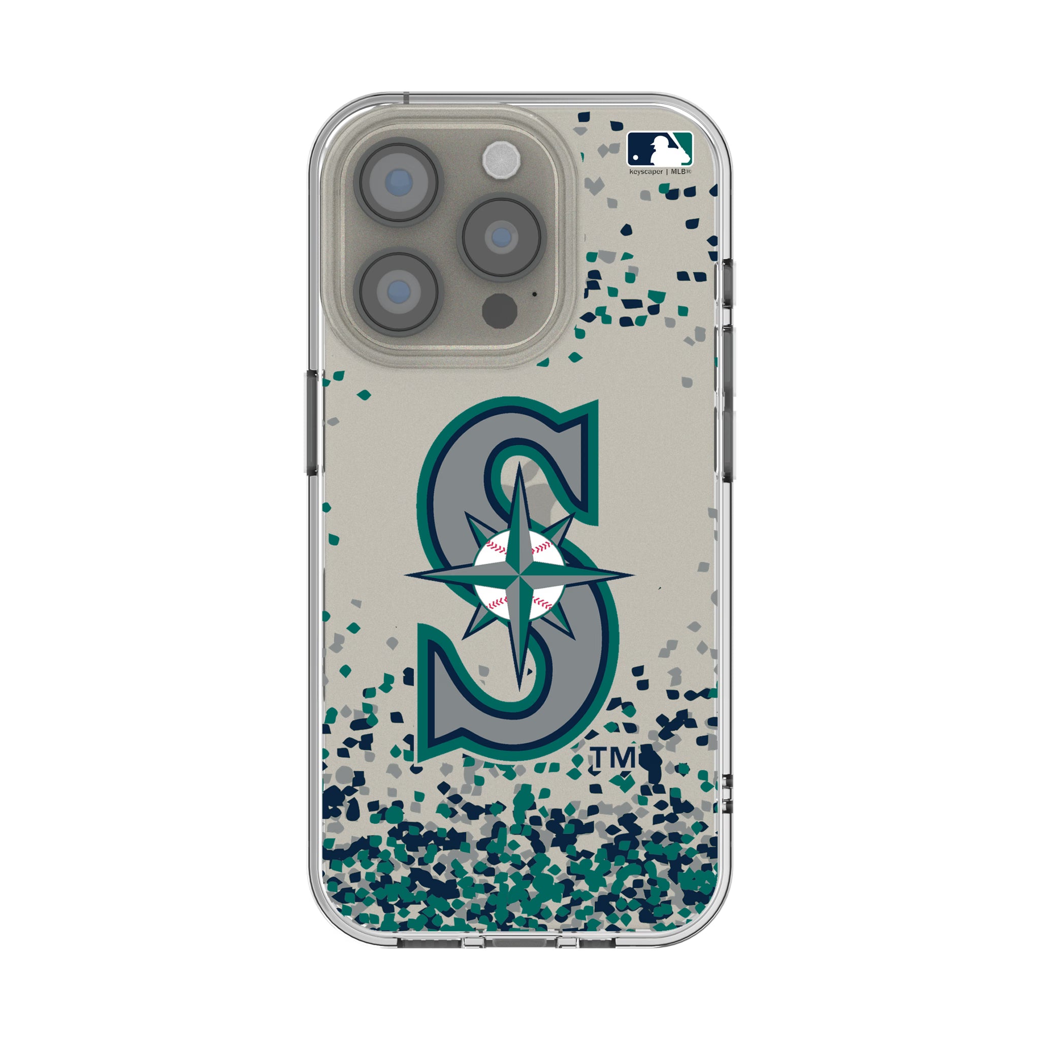 Seattle Mariners Confetti iPhone Clear Phone Case for Apple iPhone