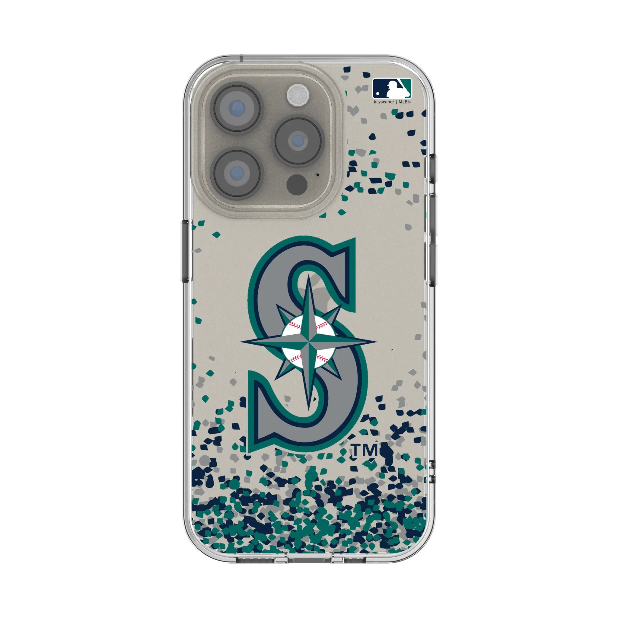 Seattle Mariners Confetti iPhone Clear Phone Case for Apple iPhone
