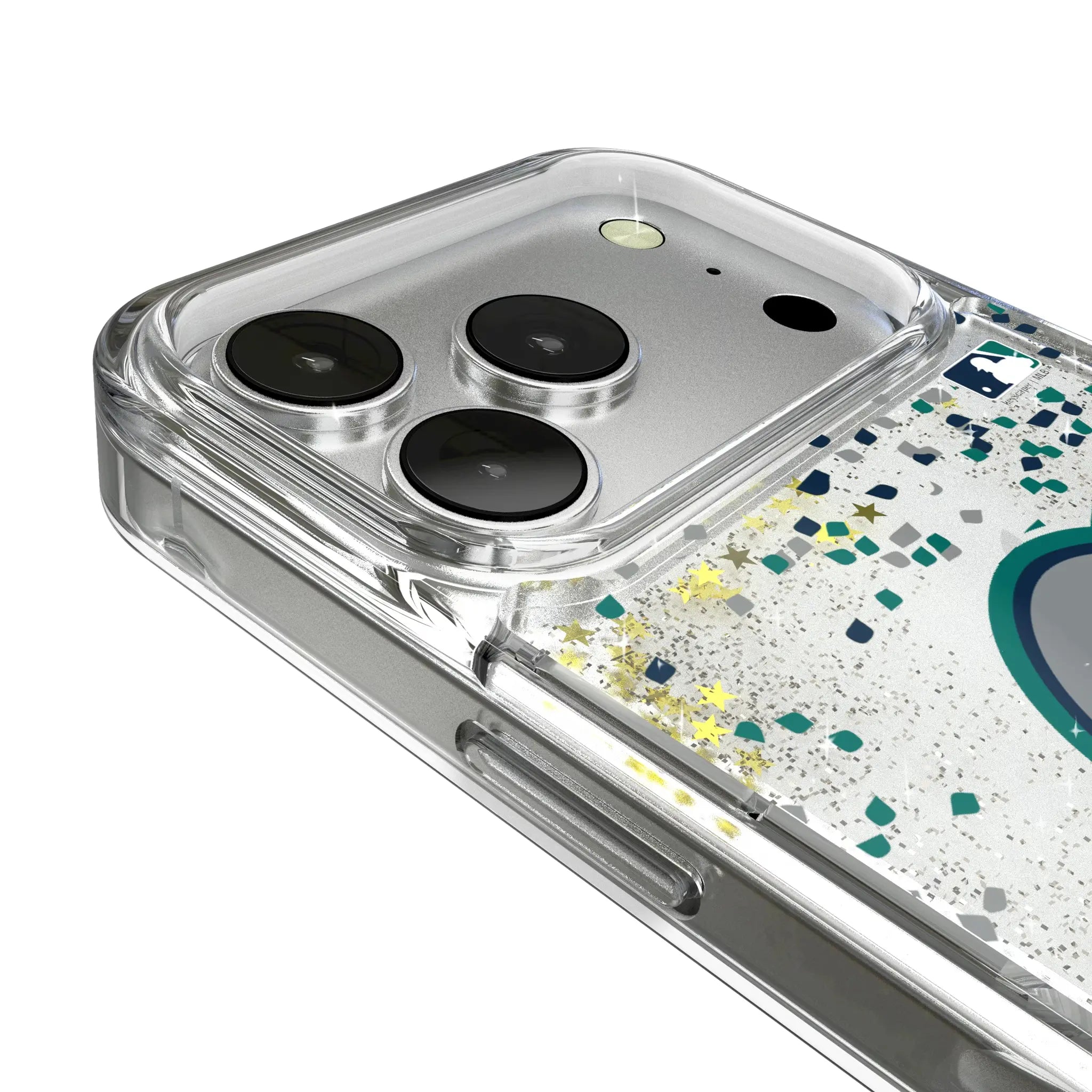 Seattle Mariners Confetti iPhone Glitter Phone Case for Apple iPhone - Detail