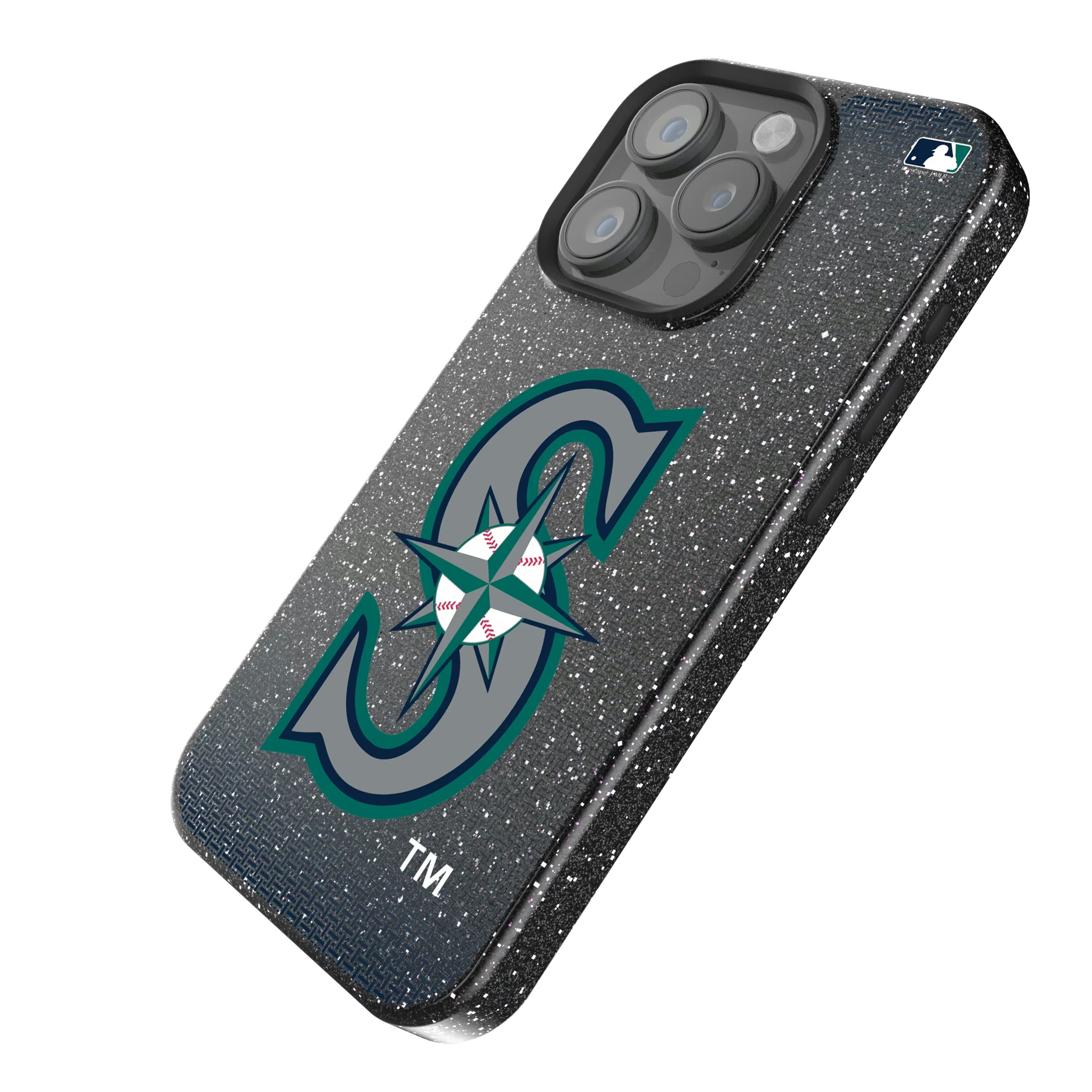 Seattle Mariners Linen iPhone Bling Phone Case for Apple iPhone - Isometric View