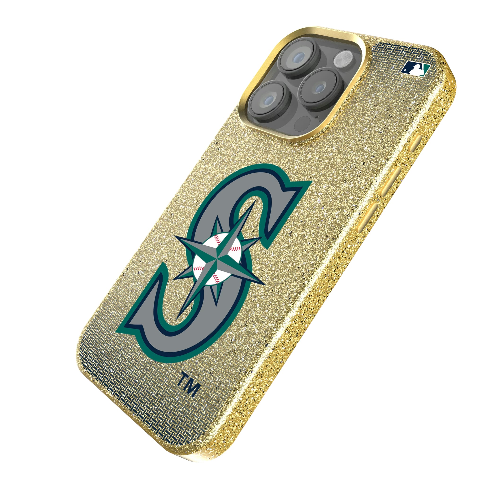 Seattle Mariners Linen iPhone Bling Phone Case for Apple iPhone - Isometric View