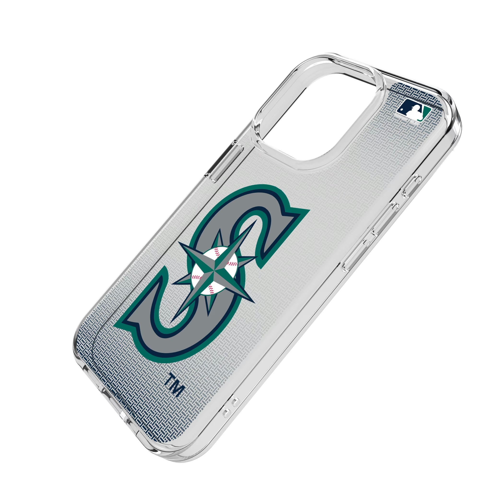 Seattle Mariners Linen iPhone Clear Phone Case for Apple iPhone - Isometric View