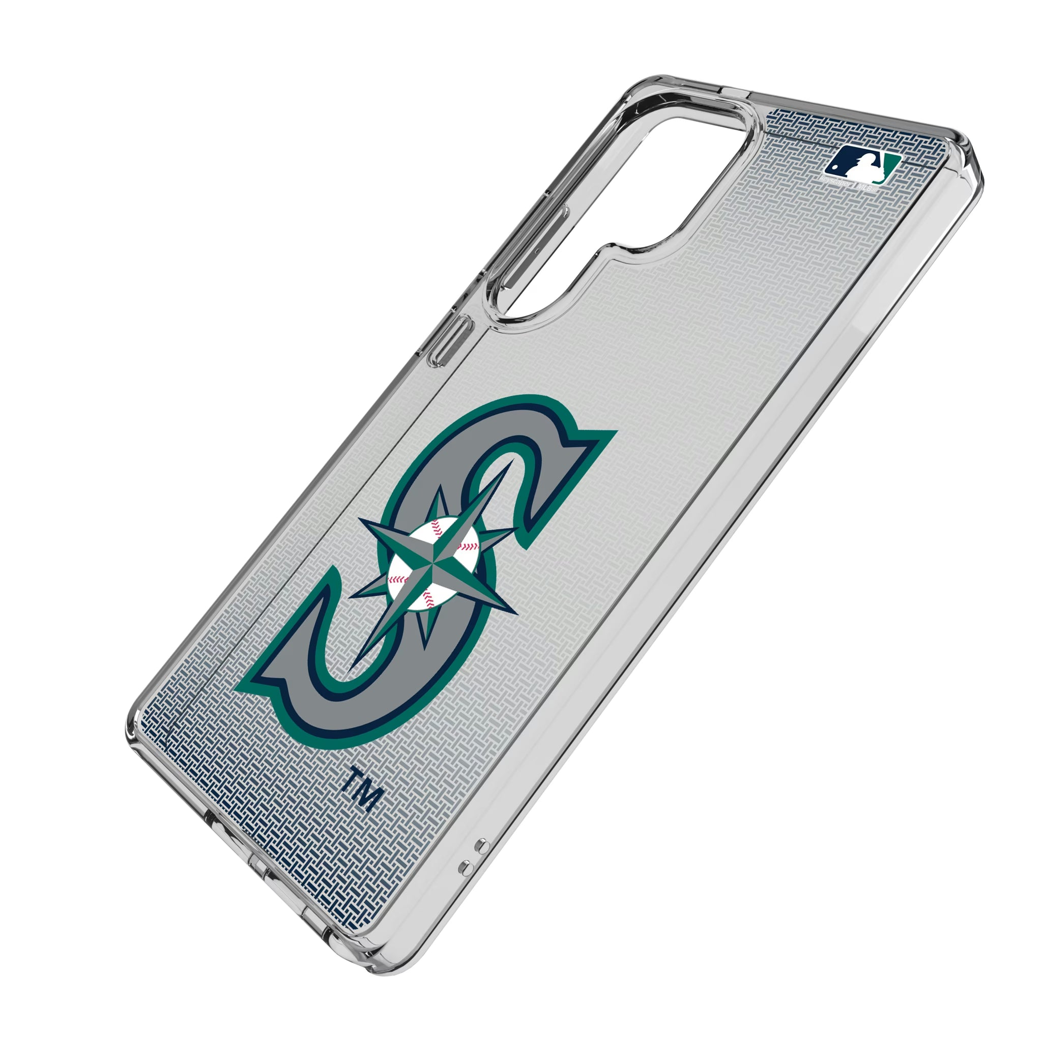 Seattle Mariners Linen Galaxy Clear Phone Case for Samsung Galaxy - Isometric View