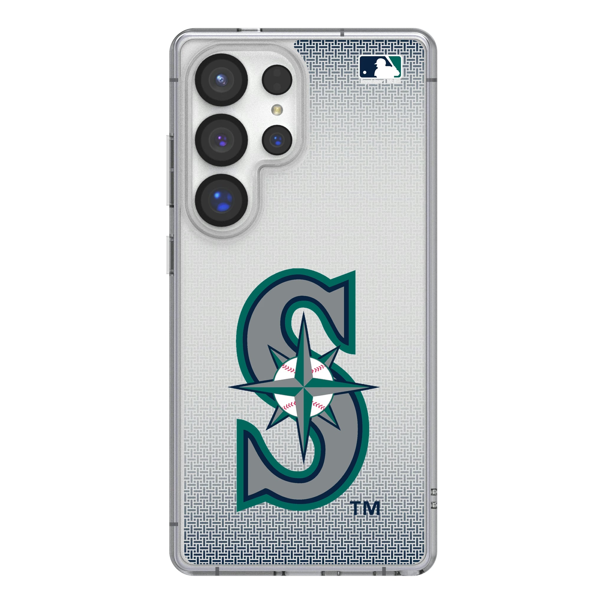 Seattle Mariners Linen Galaxy Clear Phone Case for Samsung Galaxy