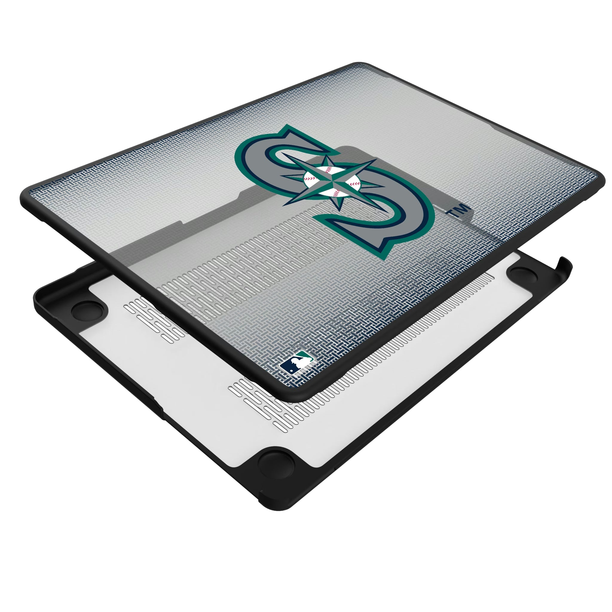 Seattle Mariners Linen MacBook Laptop Case for Apple MacBook - Isometric View#Device_MacBook Pro (14-inch, 2021) / MacBook Pro (14-inch, 2023) / MacBook Pro (14-inch, 2024)
