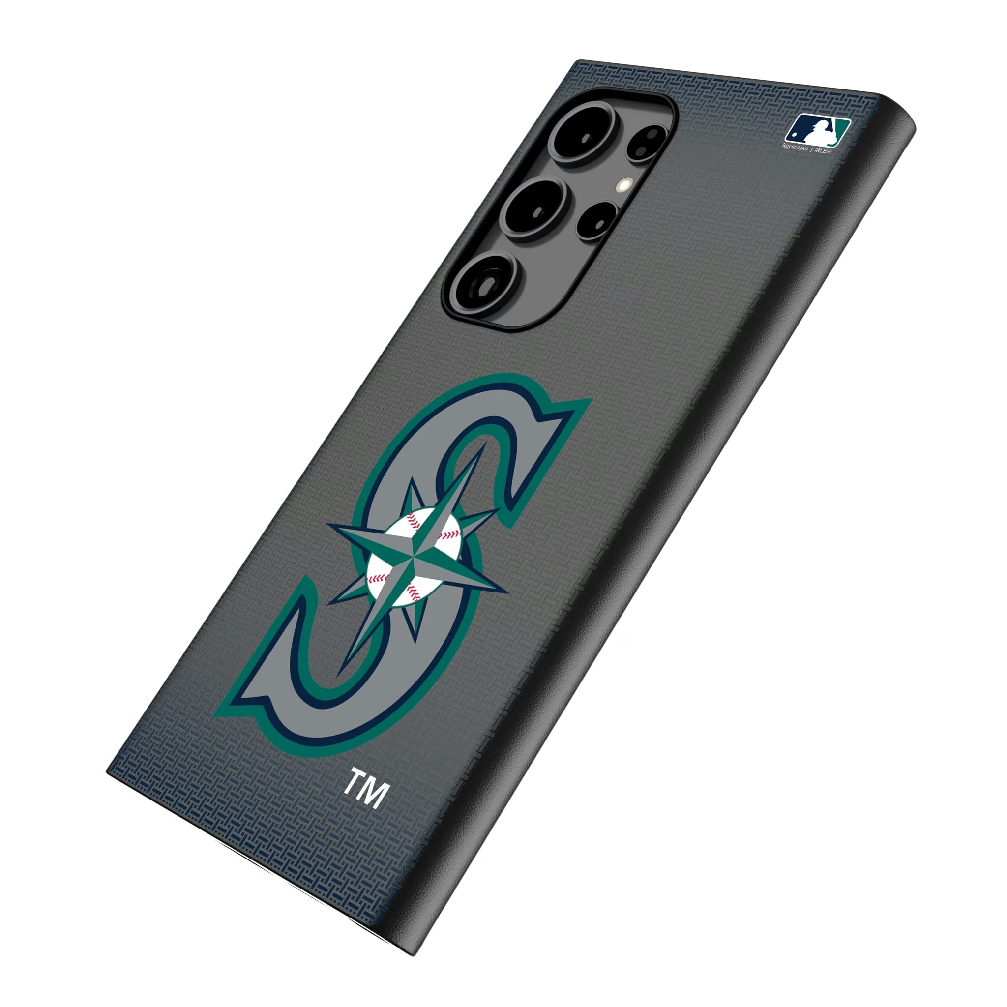 Seattle Mariners Linen Galaxy MagSafe Compatible Phone Case for Samsung Galaxy - Isometric View