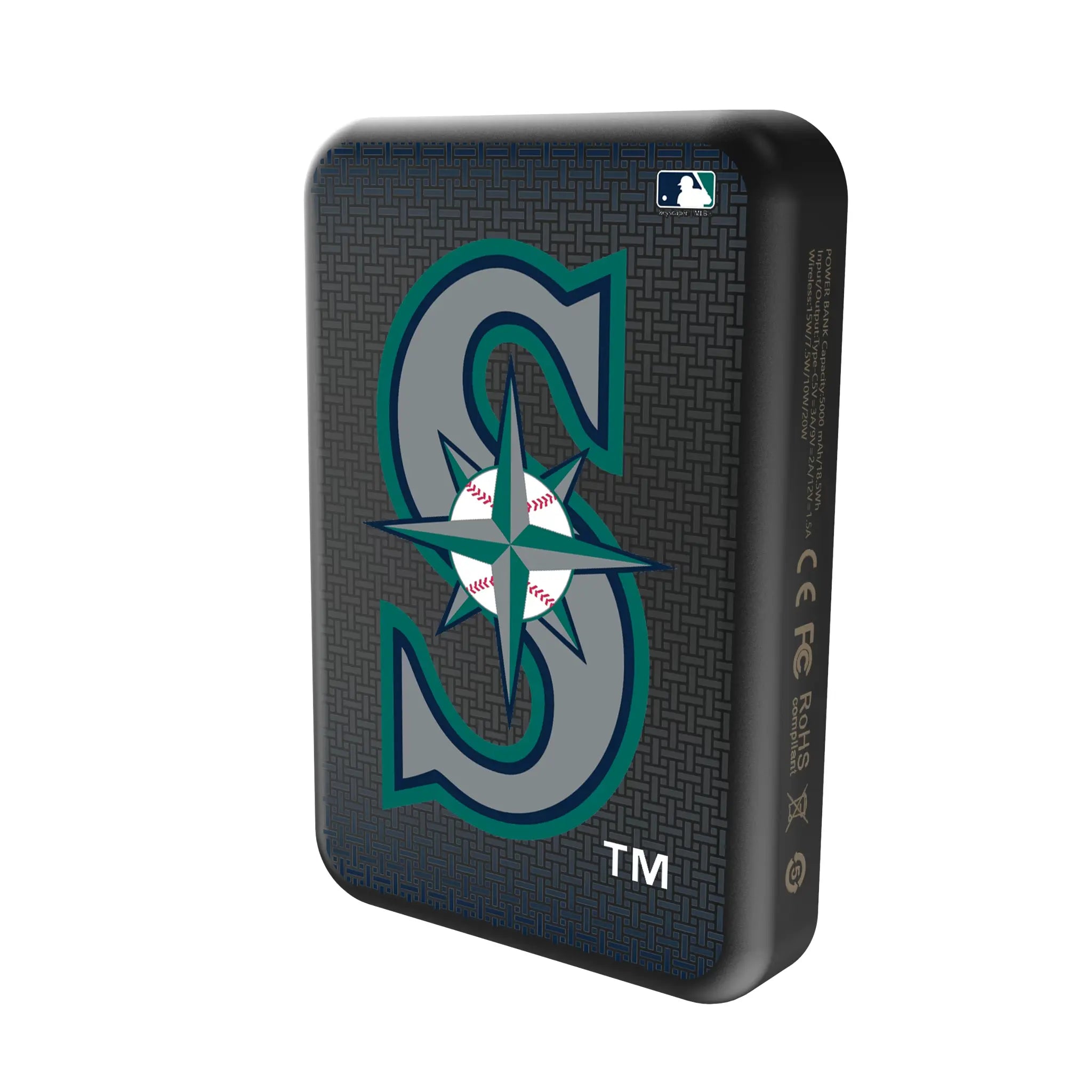Seattle Mariners Linen Wireless Mag Power Bank