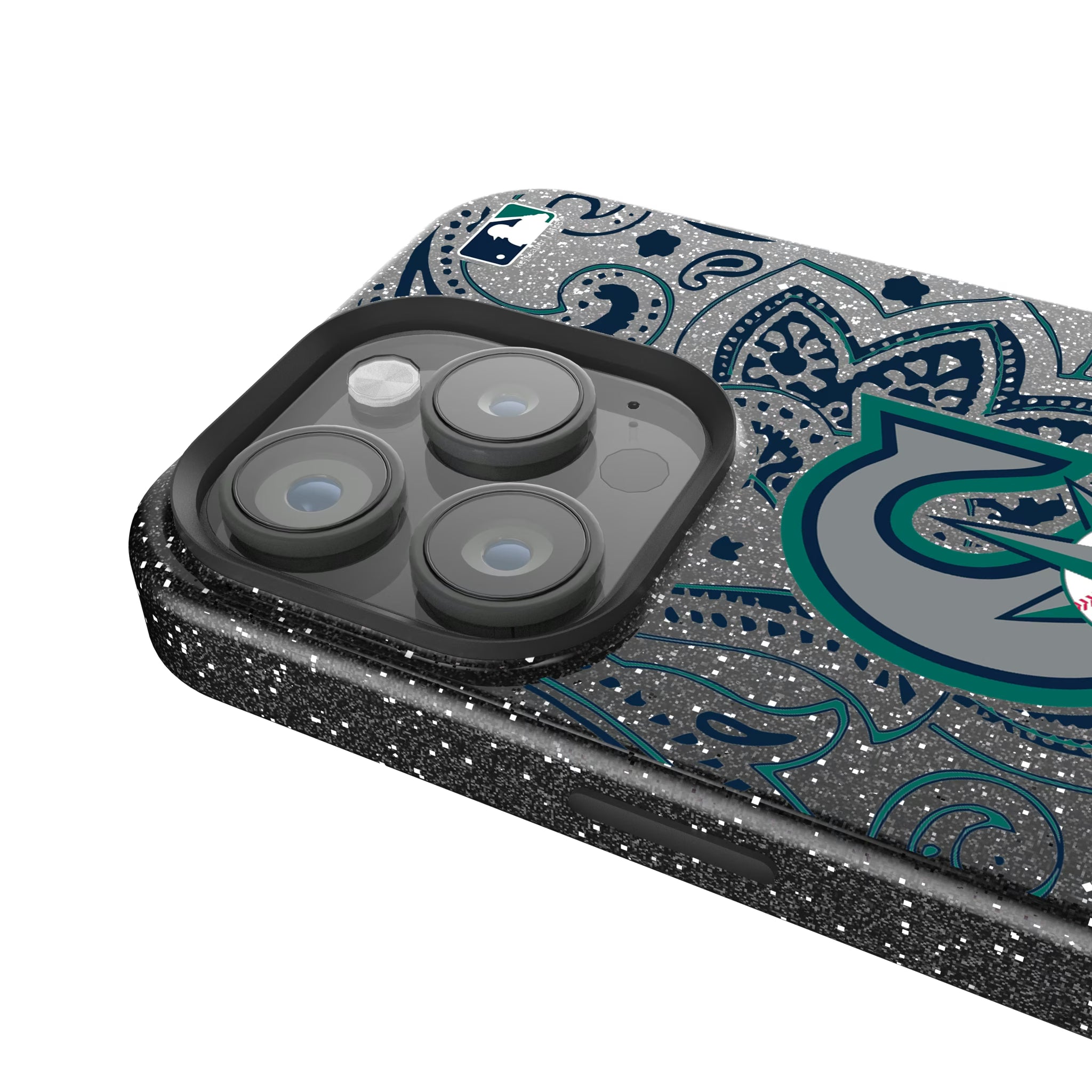 Seattle Mariners Paisley iPhone Bling Phone Case for Apple iPhone - Detail