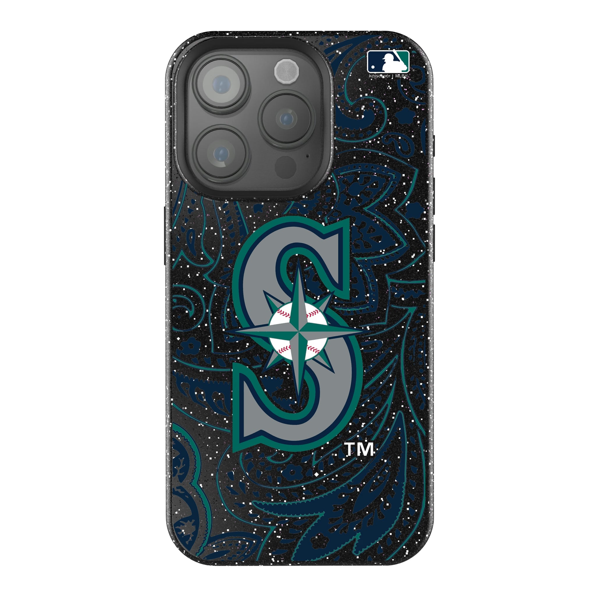 Seattle Mariners Paisley iPhone Bling Phone Case for Apple iPhone