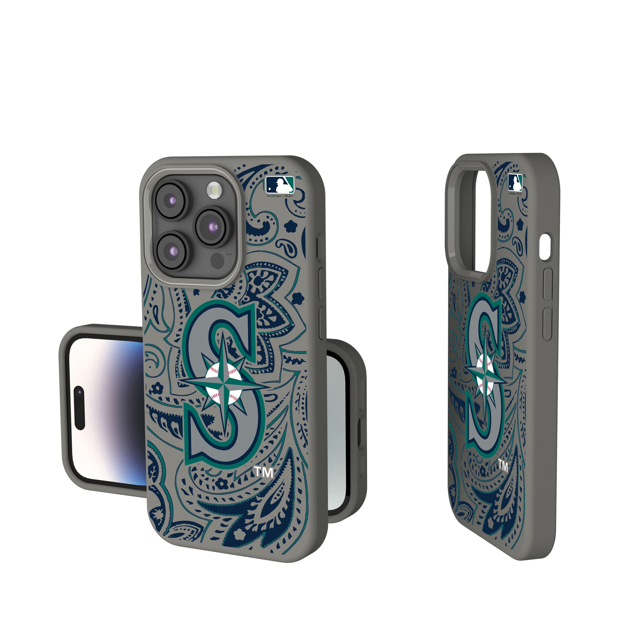 Seattle Mariners Paisley iPhone Soft Touch Phone Case for Apple iPhone