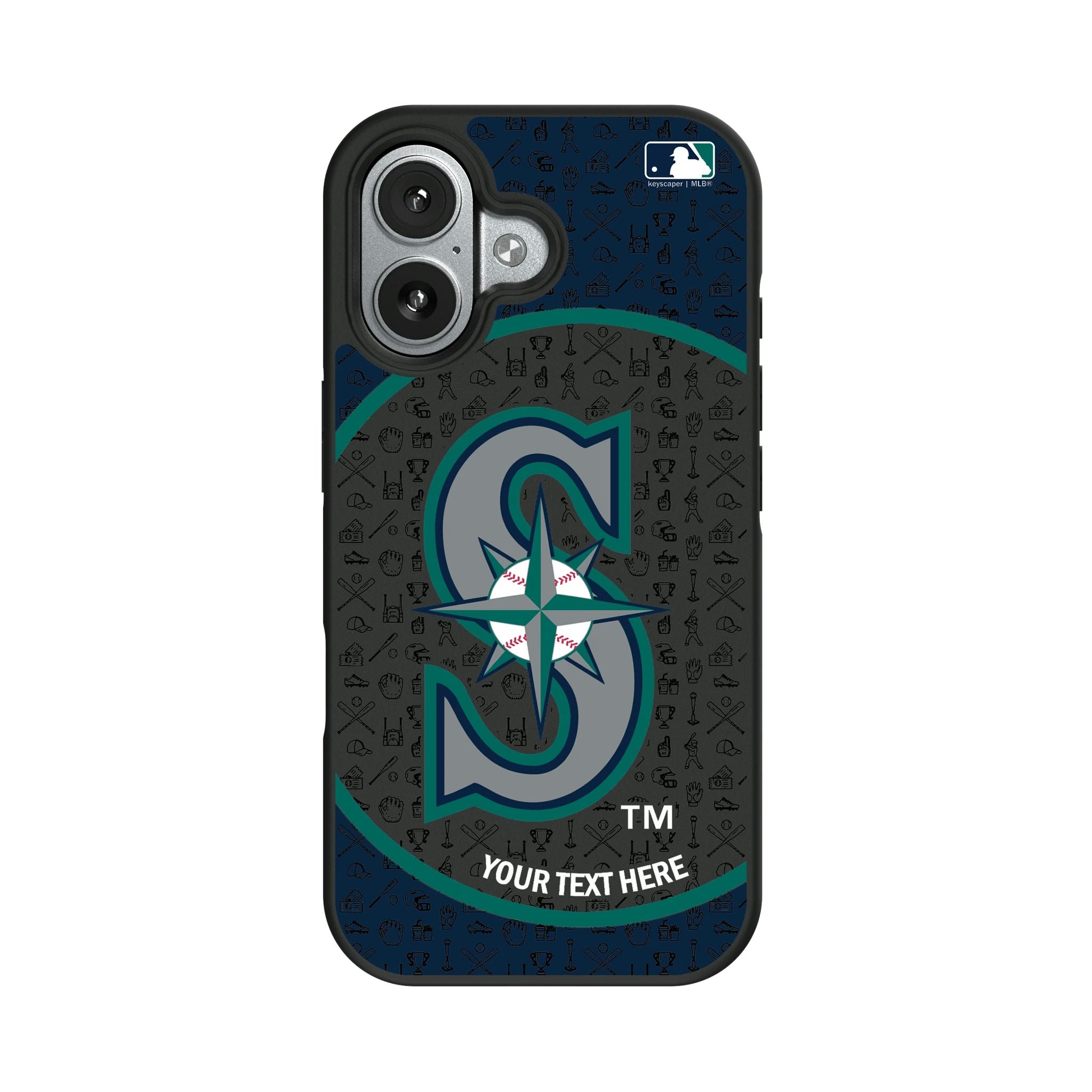 Seattle Mariners Personalized Circle iPhone Bump Phone Case for Apple iPhone#Device_iPhone 17