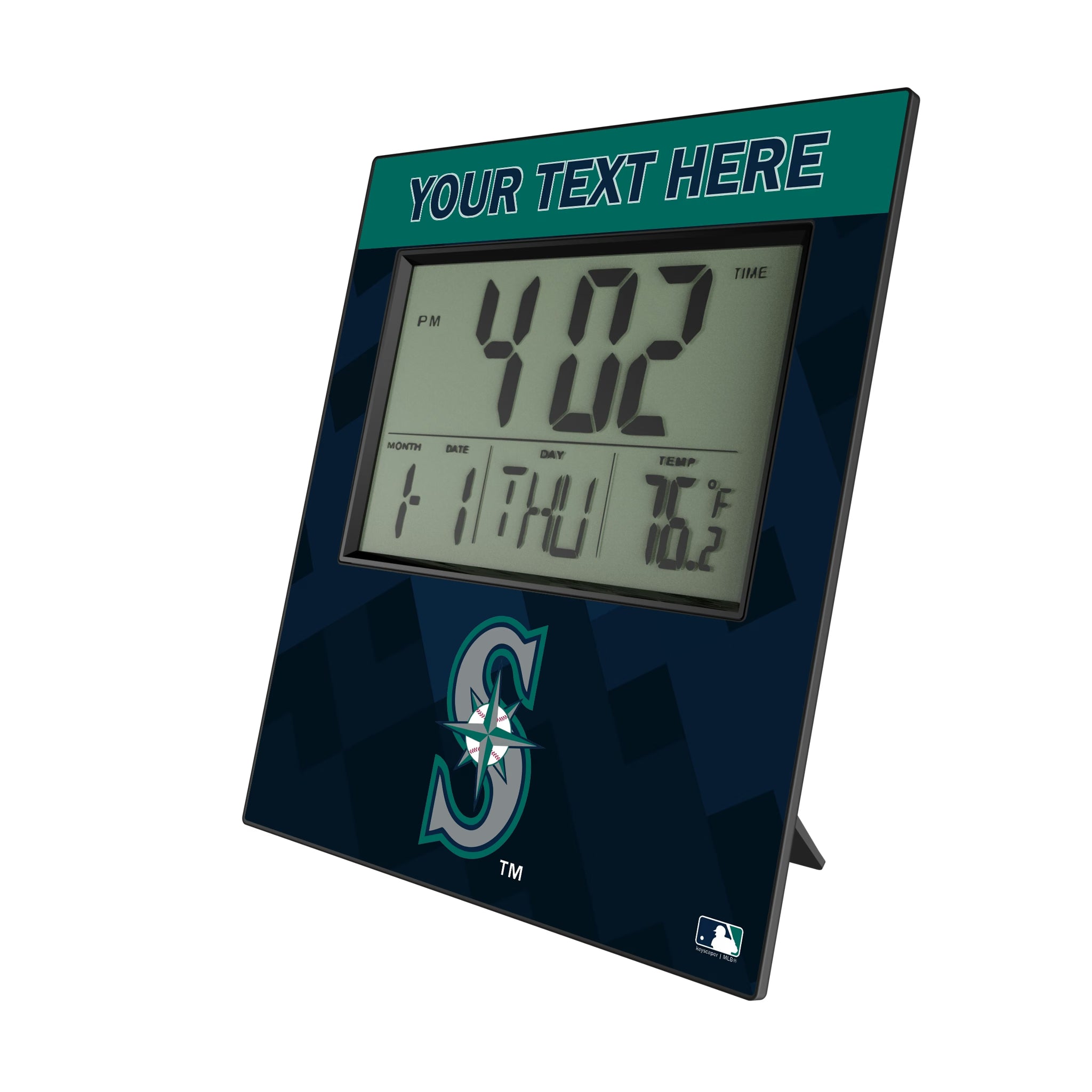 Seattle Mariners Personalized Color Block Wall Clock