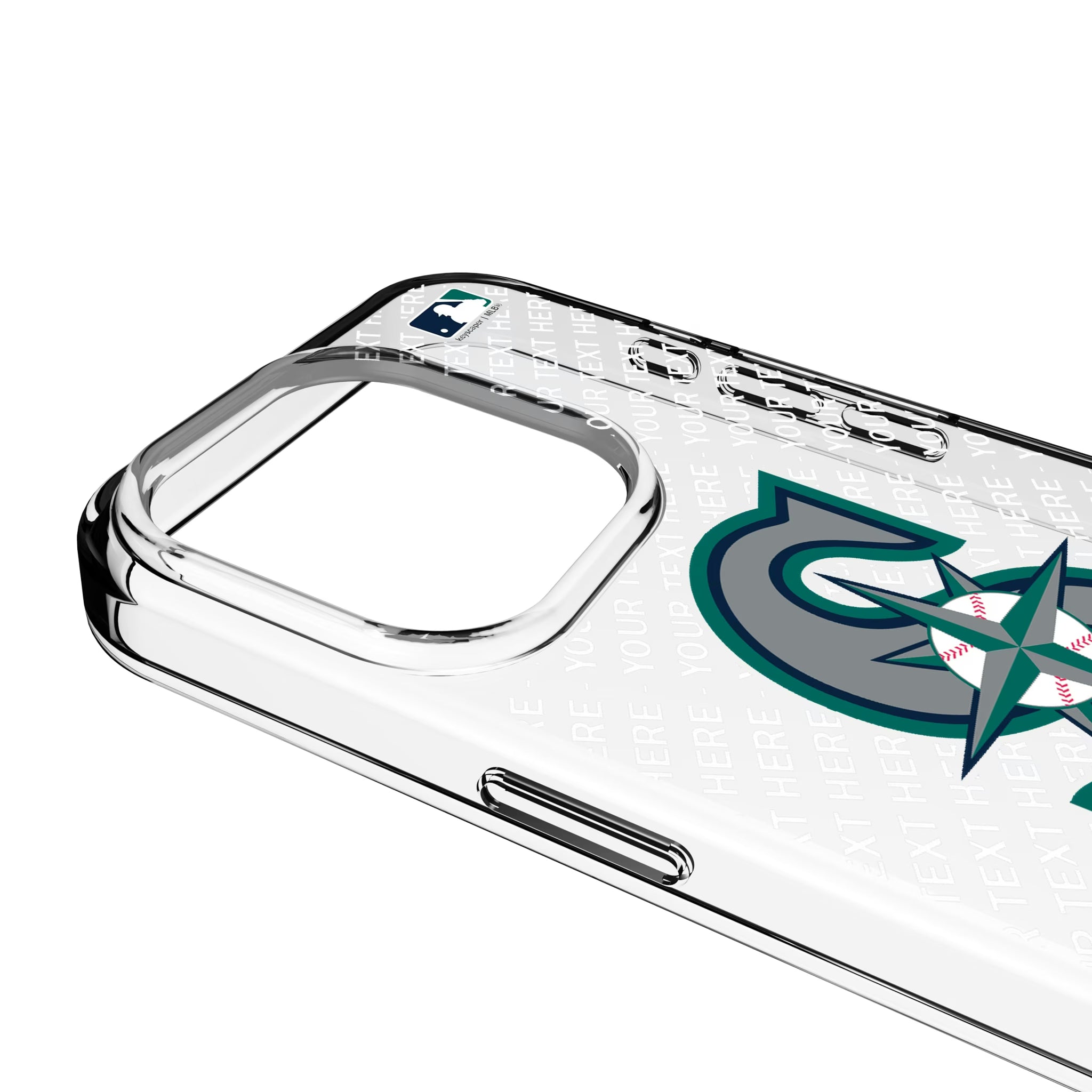 Seattle Mariners Personalized EndZone Plus iPhone Clear Phone Case for Apple iPhone - Detail