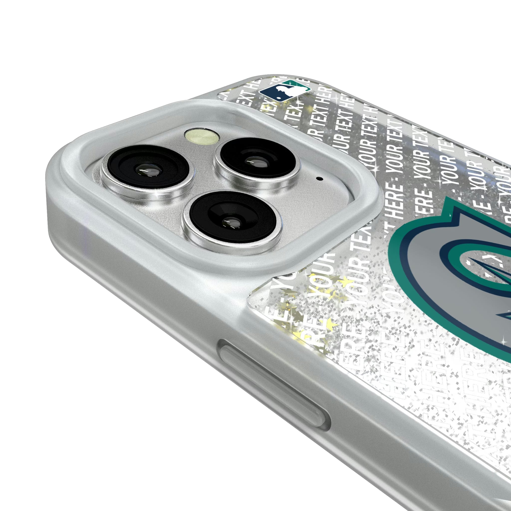 Seattle Mariners Personalized EndZone Plus iPhone Glitter Phone Case for Apple iPhone - Detail#Device_iPhone 16 Pro