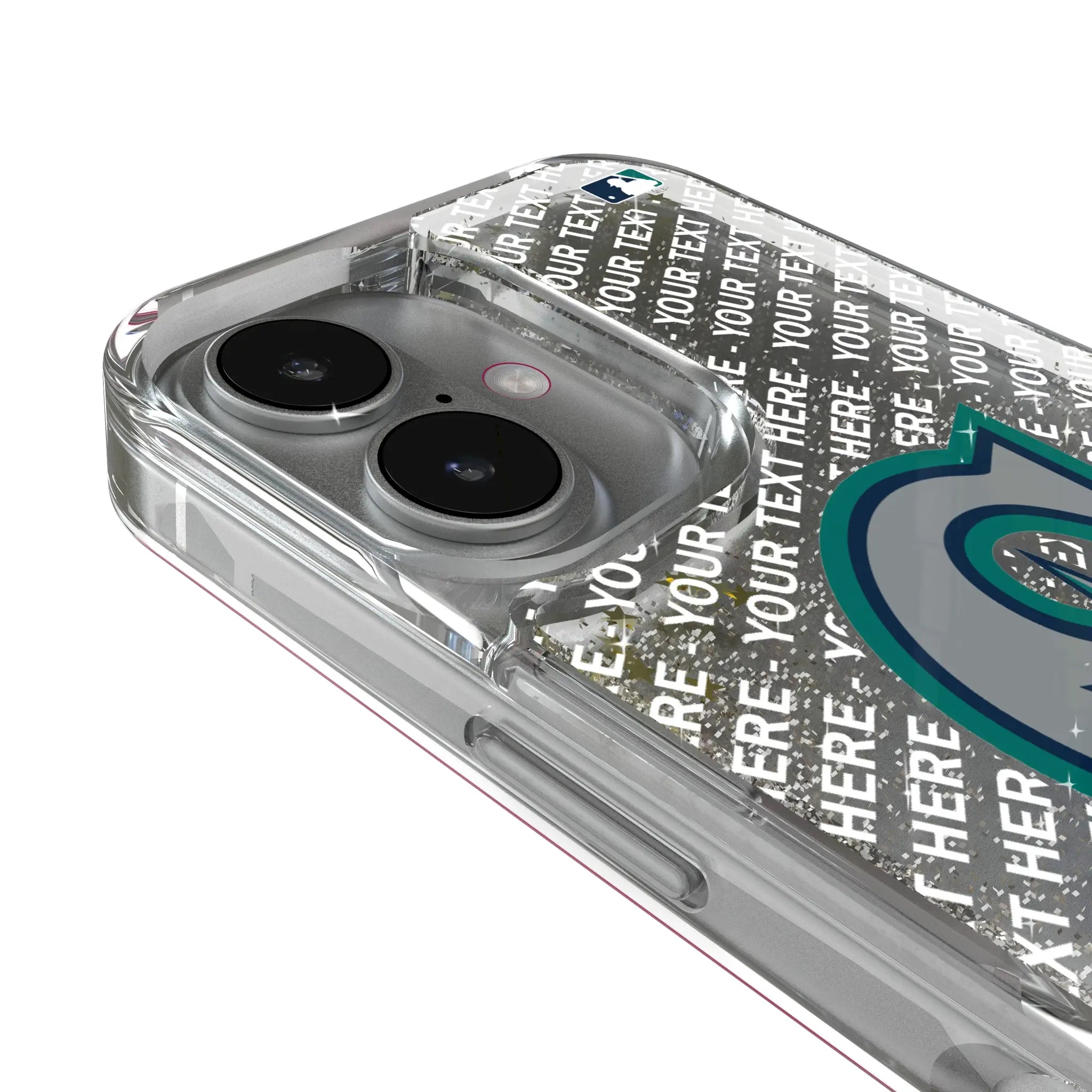 Seattle Mariners Personalized EndZone Plus iPhone Glitter Phone Case for Apple iPhone - Detail