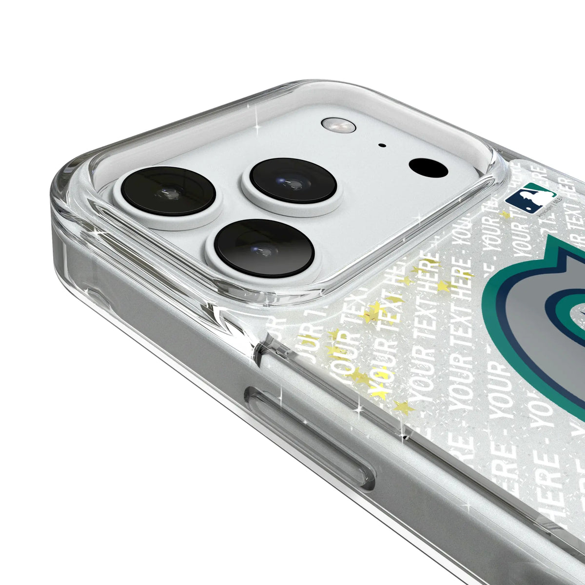 Seattle Mariners Personalized EndZone Plus iPhone Glitter Phone Case for Apple iPhone - Detail#Device_iPhone 18 Pro