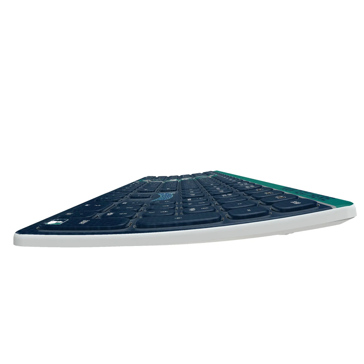 Seattle Mariners Personalized Endzone Solid KKB605 Curved Wireless Keyboard