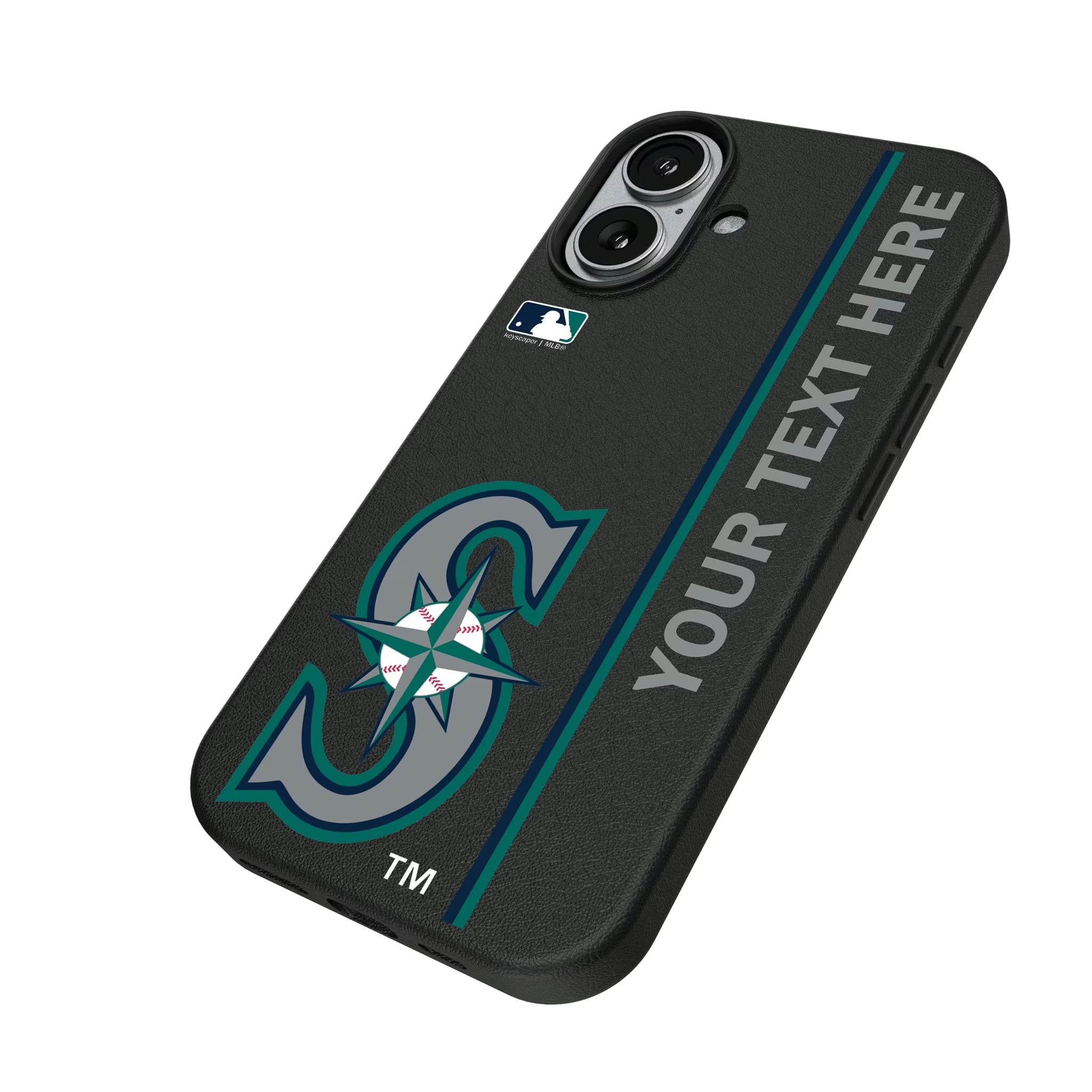 Seattle Mariners Personalized Sidebard iPhone MagSafe Compatible Phone Case for Apple iPhone - Isometric View#Device_iPhone 17