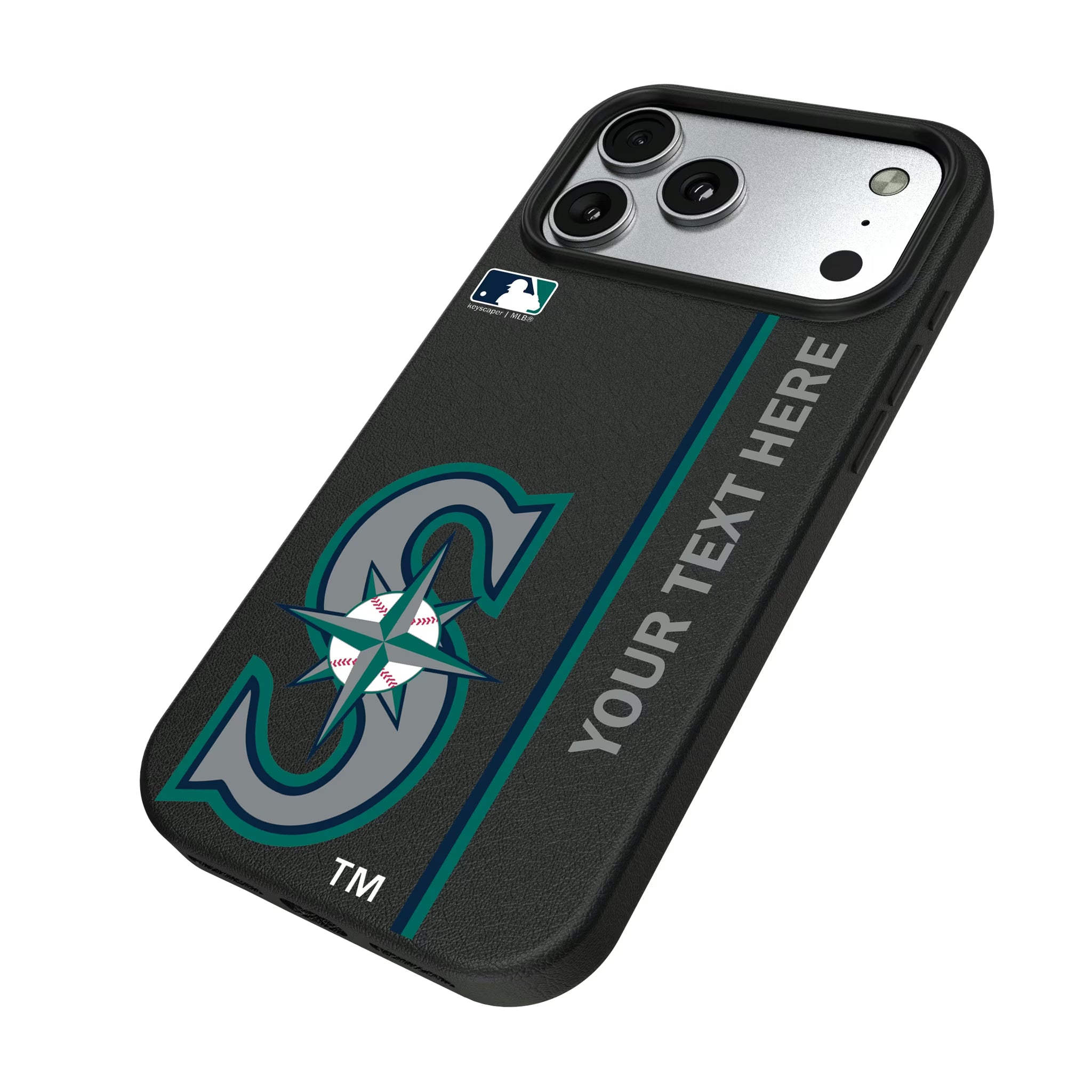 Seattle Mariners Personalized Sidebard iPhone MagSafe Compatible Phone Case for Apple iPhone - Isometric View#Device_iPhone 17 Pro Max