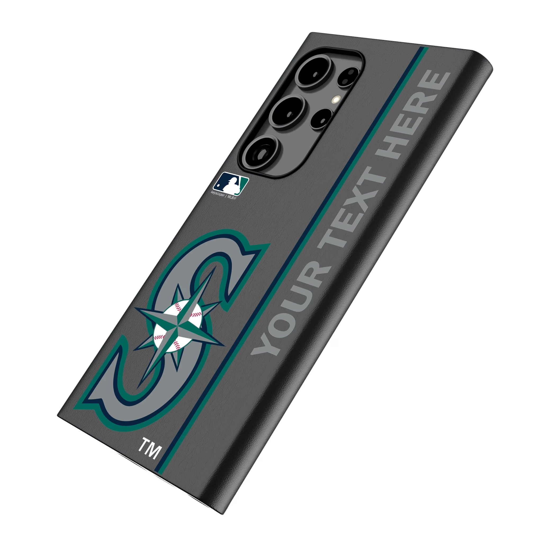 Seattle Mariners Personalized Sidebard Galaxy MagSafe Compatible Phone Case for Samsung Galaxy - Isometric View