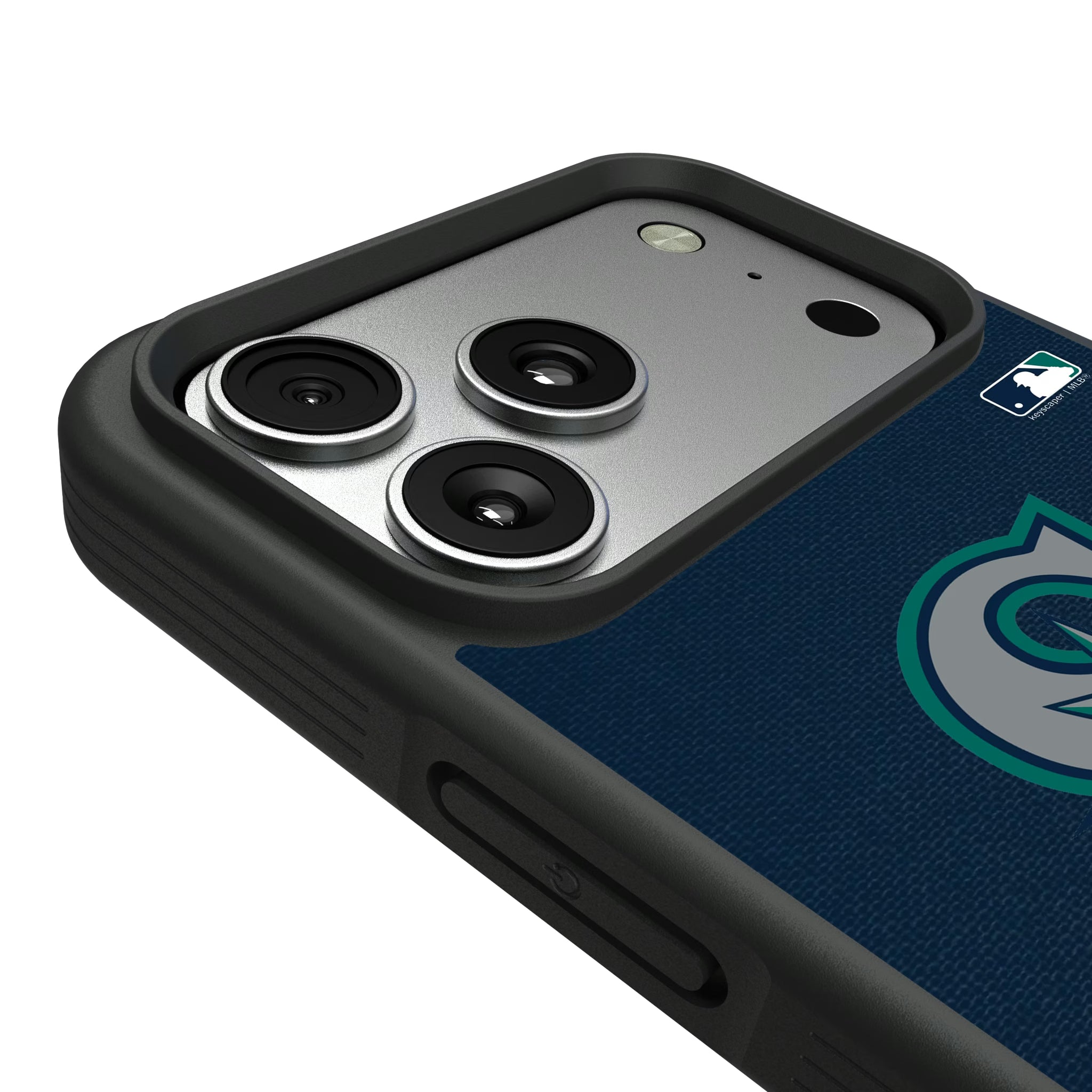 Seattle Mariners Personalized Stripe iPhone Bump Phone Case for Apple iPhone - Detail#Device_iPhone 17 Pro Max