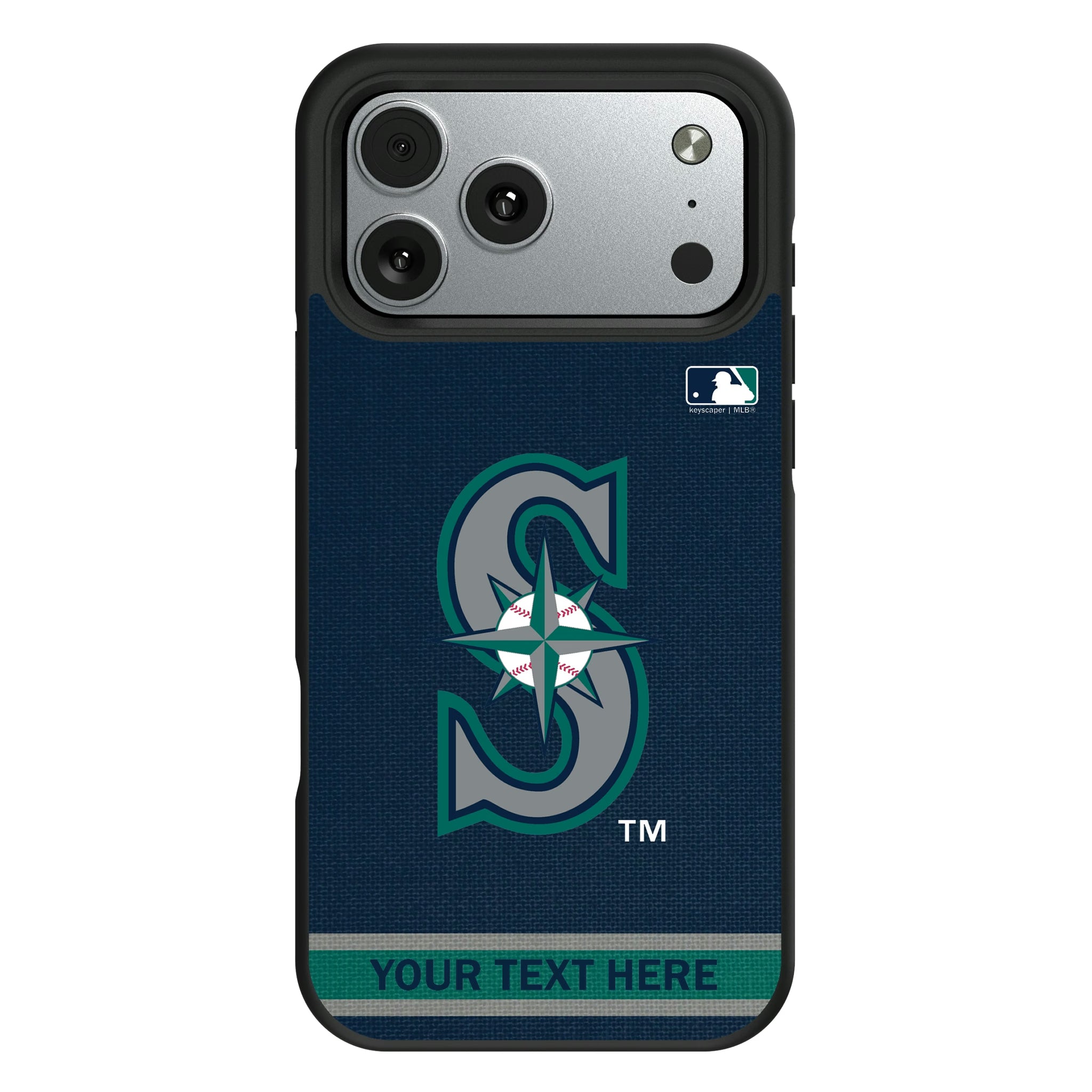 Seattle Mariners Personalized Stripe iPhone Bump Phone Case for Apple iPhone#Device_iPhone 17 Pro Max