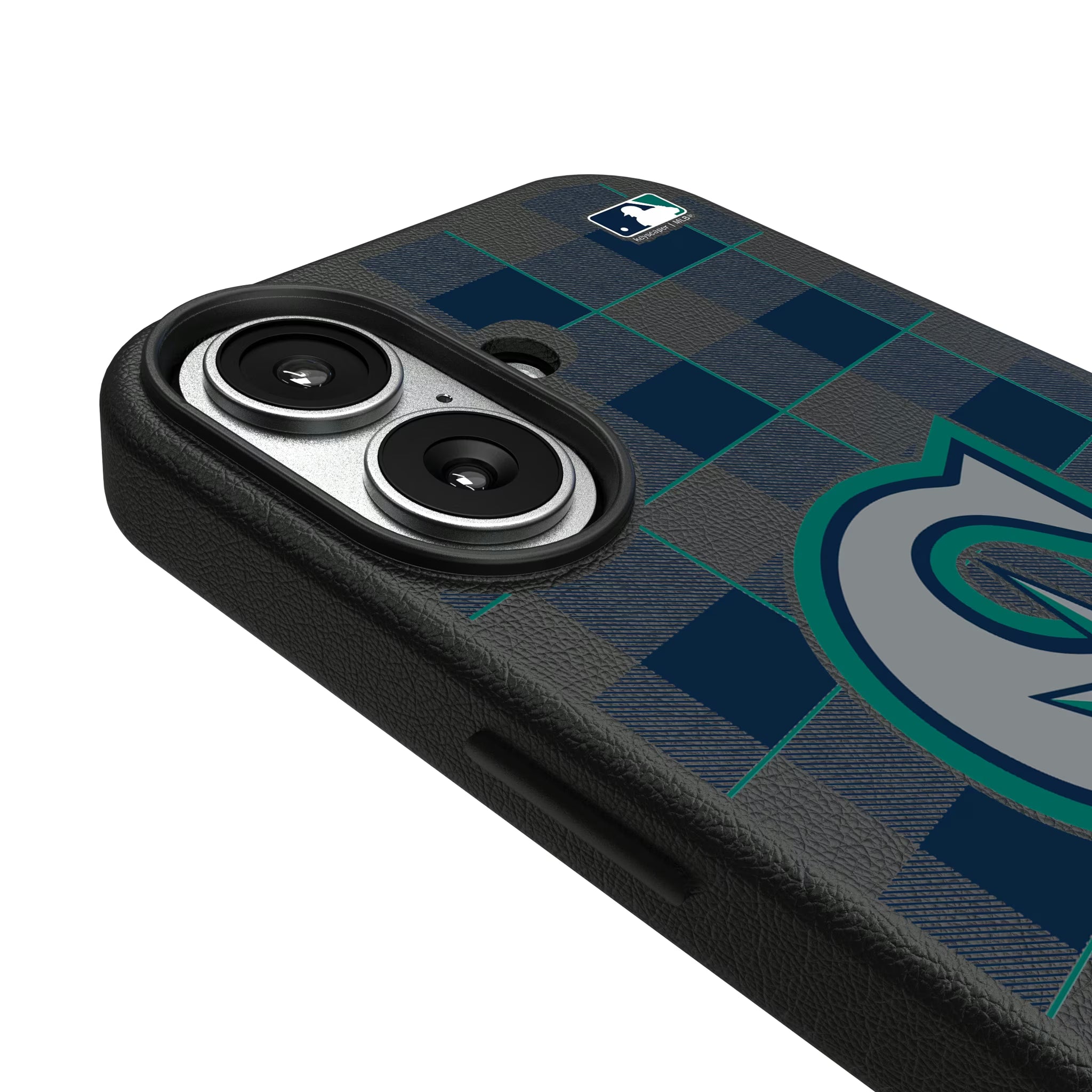 Seattle Mariners Plaid iPhone MagSafe Compatible Phone Case for Apple iPhone - Detail#Device_iPhone 17