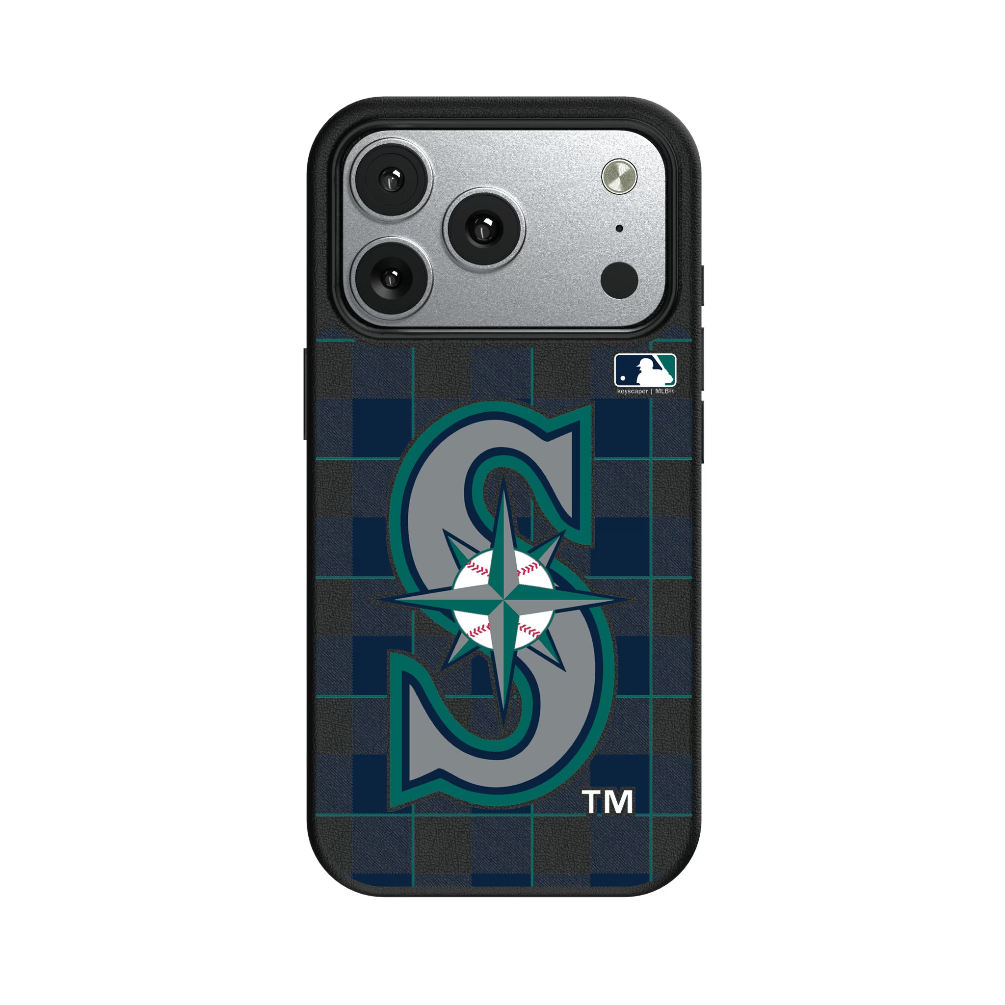 Seattle Mariners Plaid iPhone MagSafe Compatible Phone Case for Apple iPhone#Device_iPhone 17 Pro