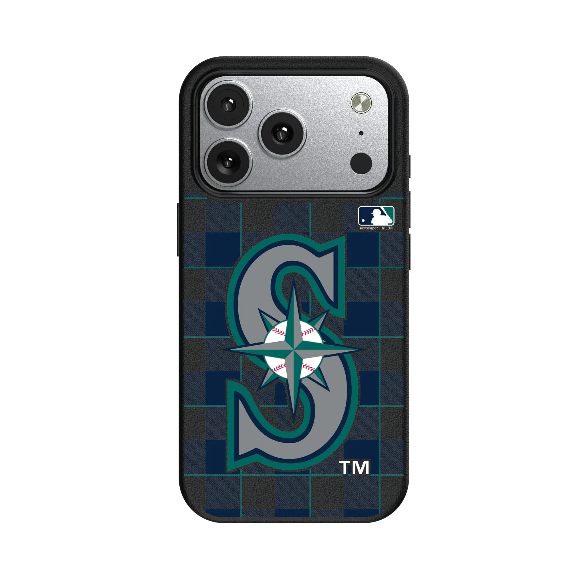 Seattle Mariners Plaid iPhone MagSafe Compatible Phone Case for Apple iPhone#Device_iPhone 17 Pro