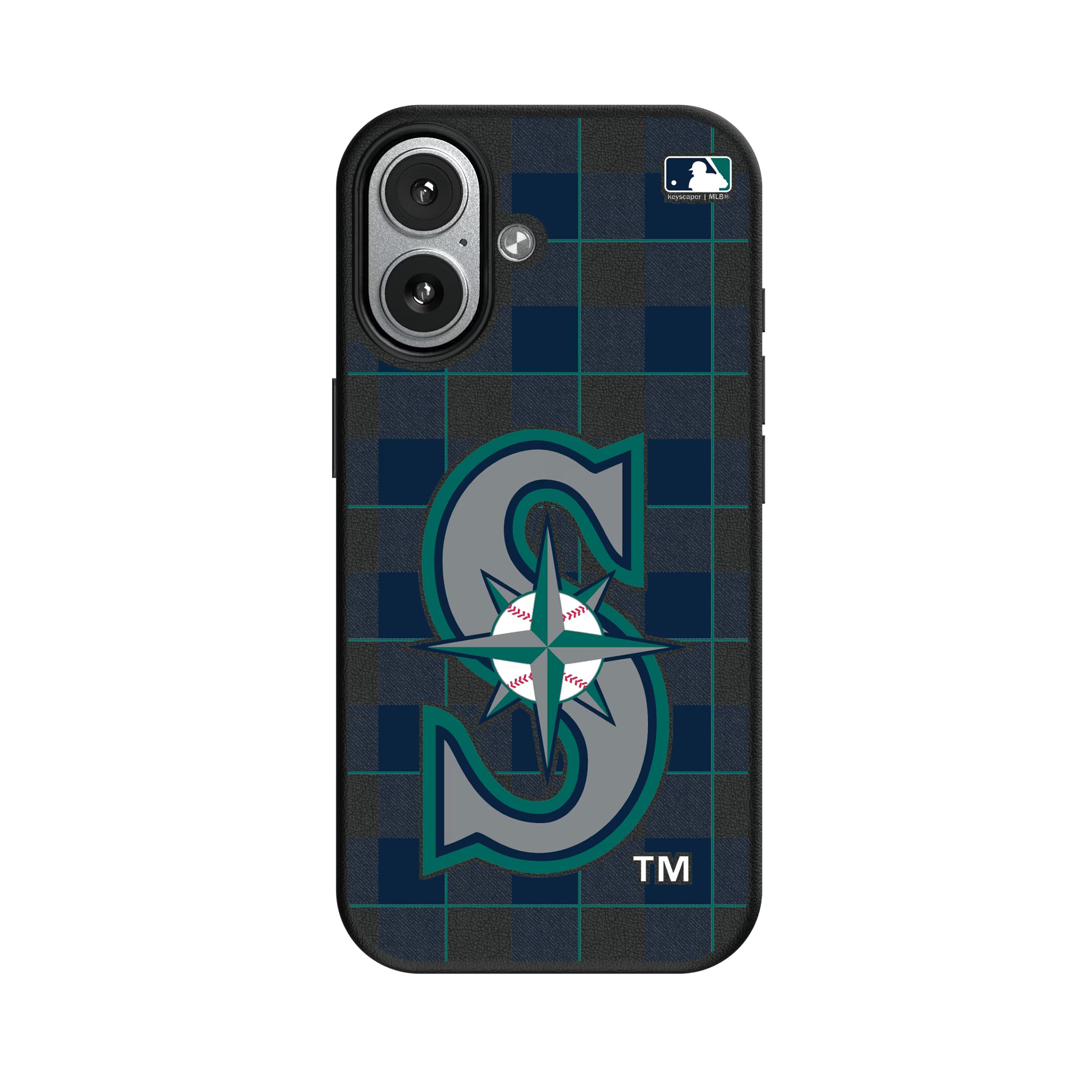 Seattle Mariners Plaid iPhone MagSafe Compatible Phone Case for Apple iPhone#Device_iPhone 17