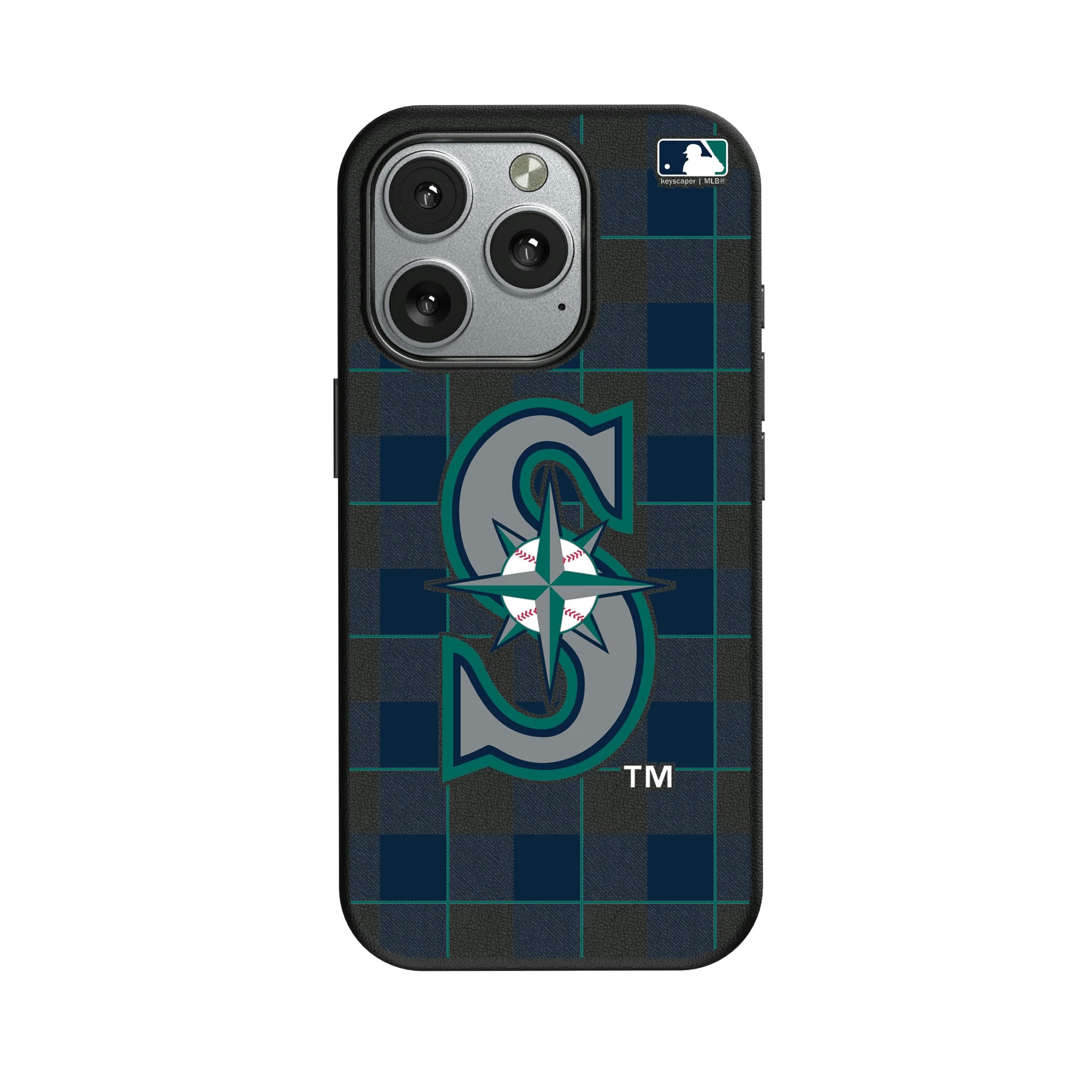 Seattle Mariners Plaid iPhone MagSafe Compatible Phone Case for Apple iPhone