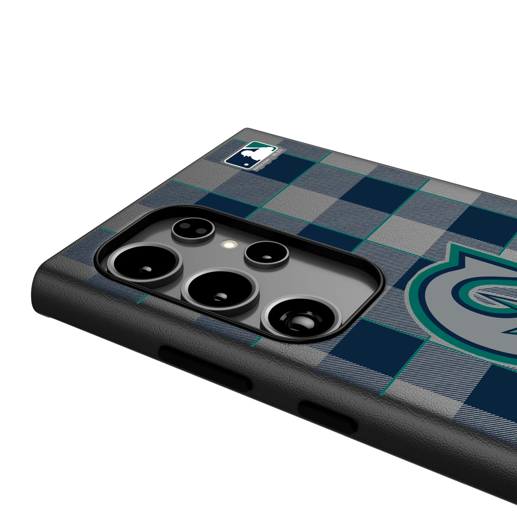 Seattle Mariners Plaid Galaxy MagSafe Compatible Phone Case for Samsung Galaxy - Detail