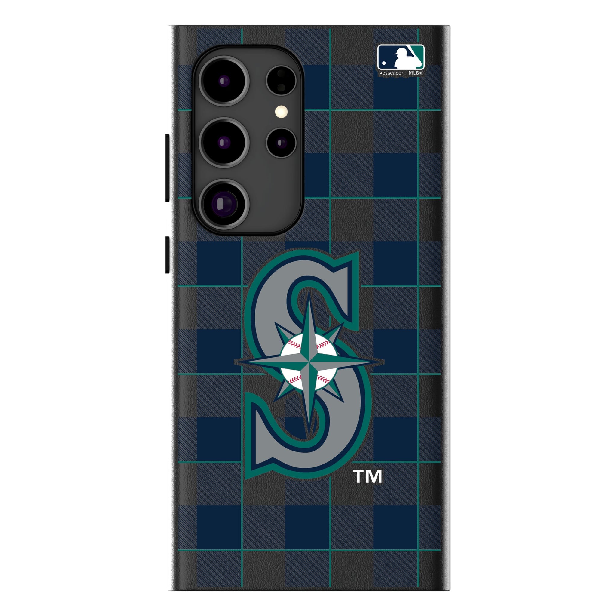 Seattle Mariners Plaid Galaxy MagSafe Compatible Phone Case for Samsung Galaxy