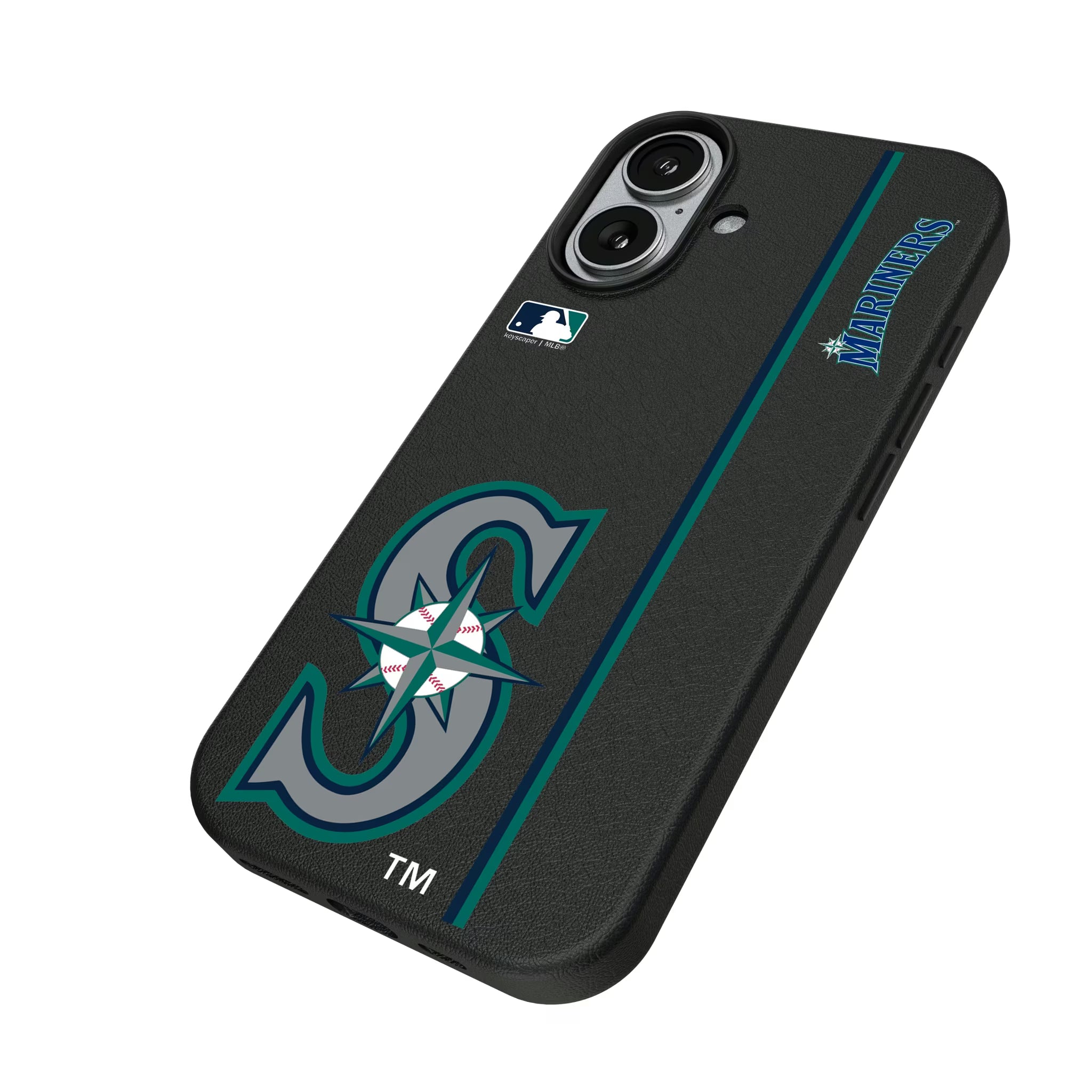 Seattle Mariners Sidebar iPhone MagSafe Compatible Phone Case for Apple iPhone - Isometric View#Device_iPhone 17