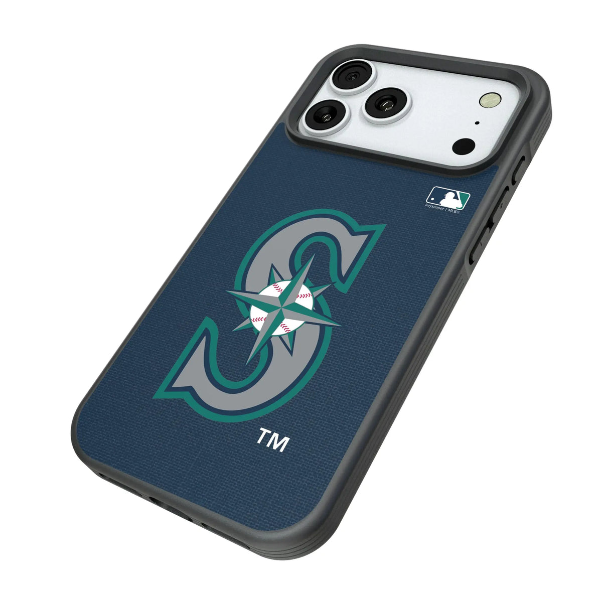 Seattle Mariners Solid iPhone Bump Phone Case for Apple iPhone - Isometric View#Device_iPhone 18 Pro Max