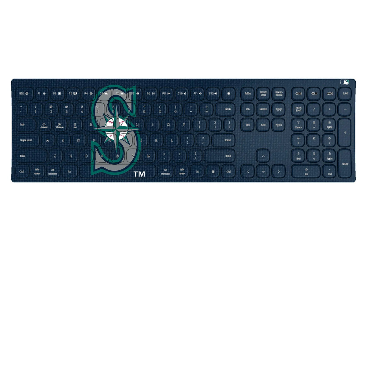 Seattle Mariners Solid KKB605 Curved Wireless Keyboard
