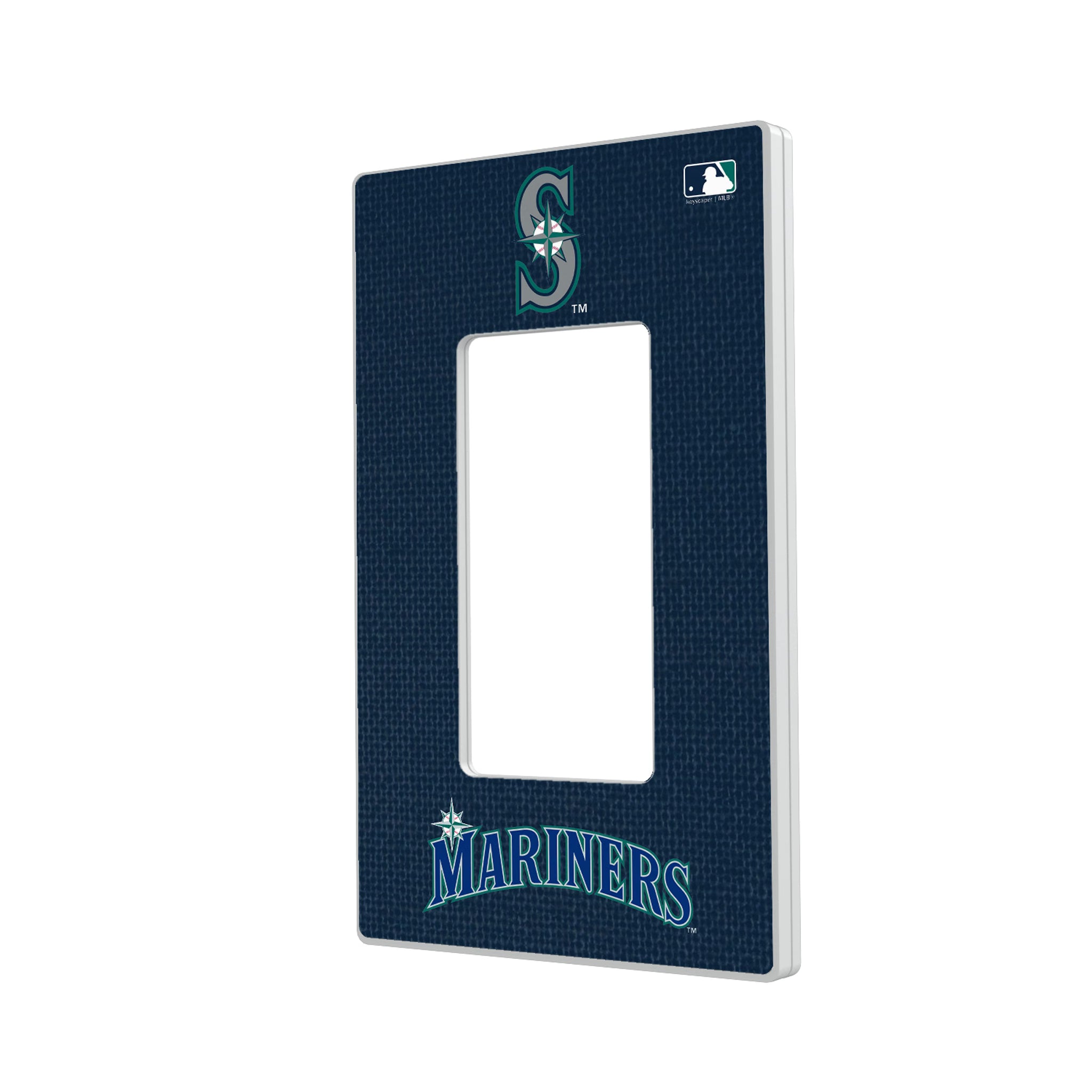 Seattle Mariners Solid Hidden-Screw Light Switch Plate#Style_Single Rocker