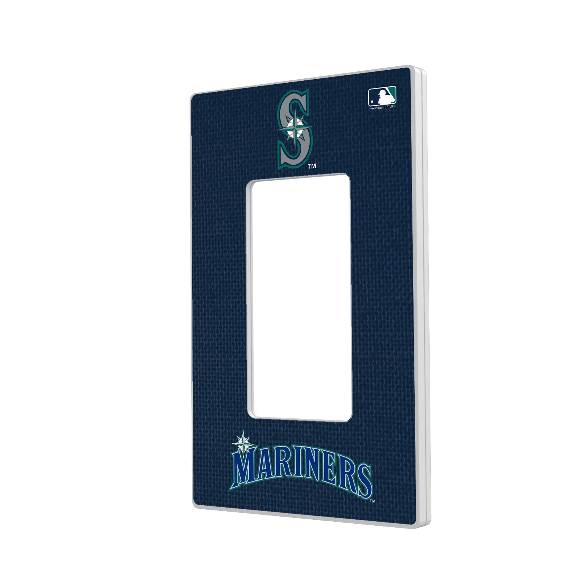 Seattle Mariners Solid Hidden-Screw Light Switch Plate#Style_Single Rocker