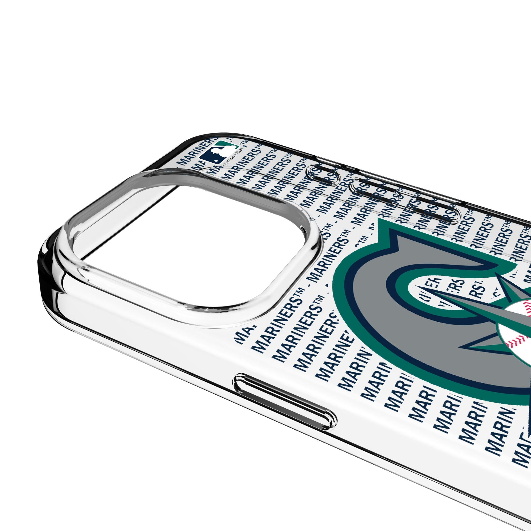 Seattle Mariners Text Backdrop iPhone Clear Phone Case for Apple iPhone - Detail