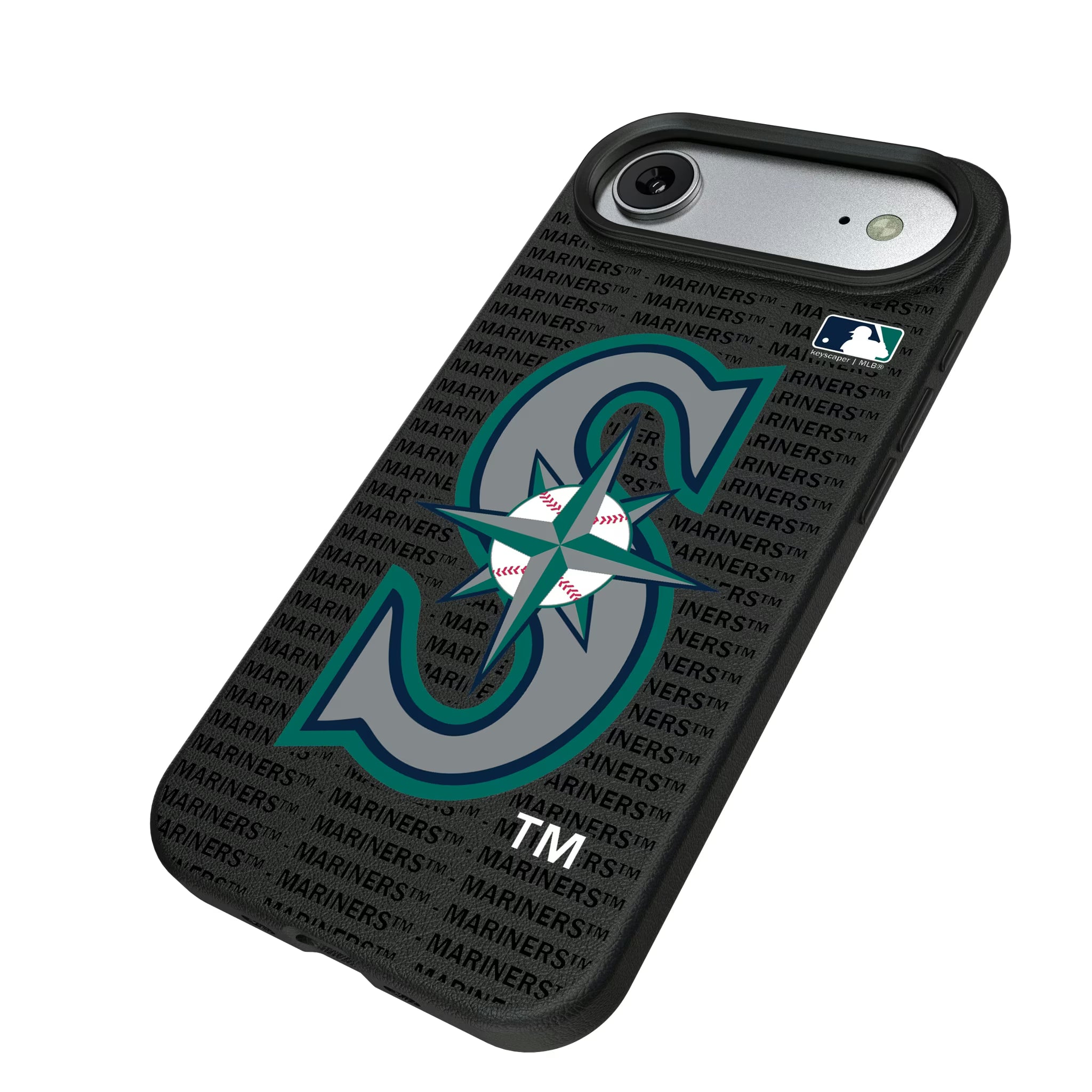 Seattle Mariners Text Backdrop iPhone MagSafe Compatible Phone Case for Apple iPhone - Isometric View#Device_iPhone Air