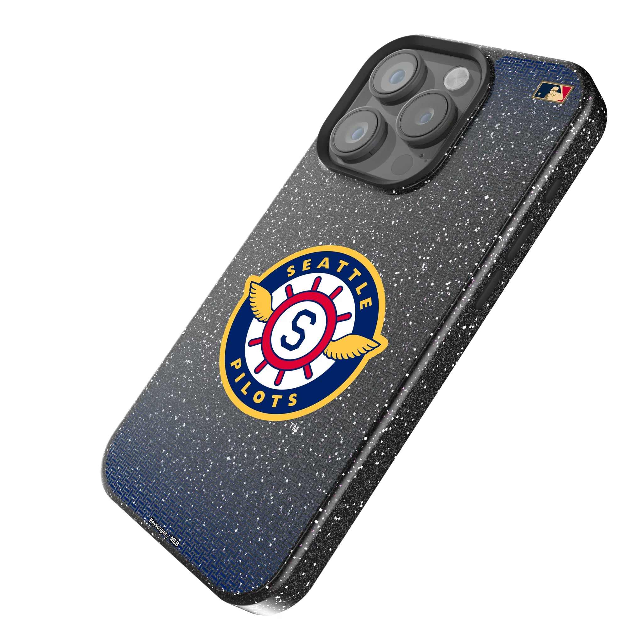 Seattle Pilots 1969 - Cooperstown Collection Linen iPhone Bling Phone Case for Apple iPhone - Isometric View
