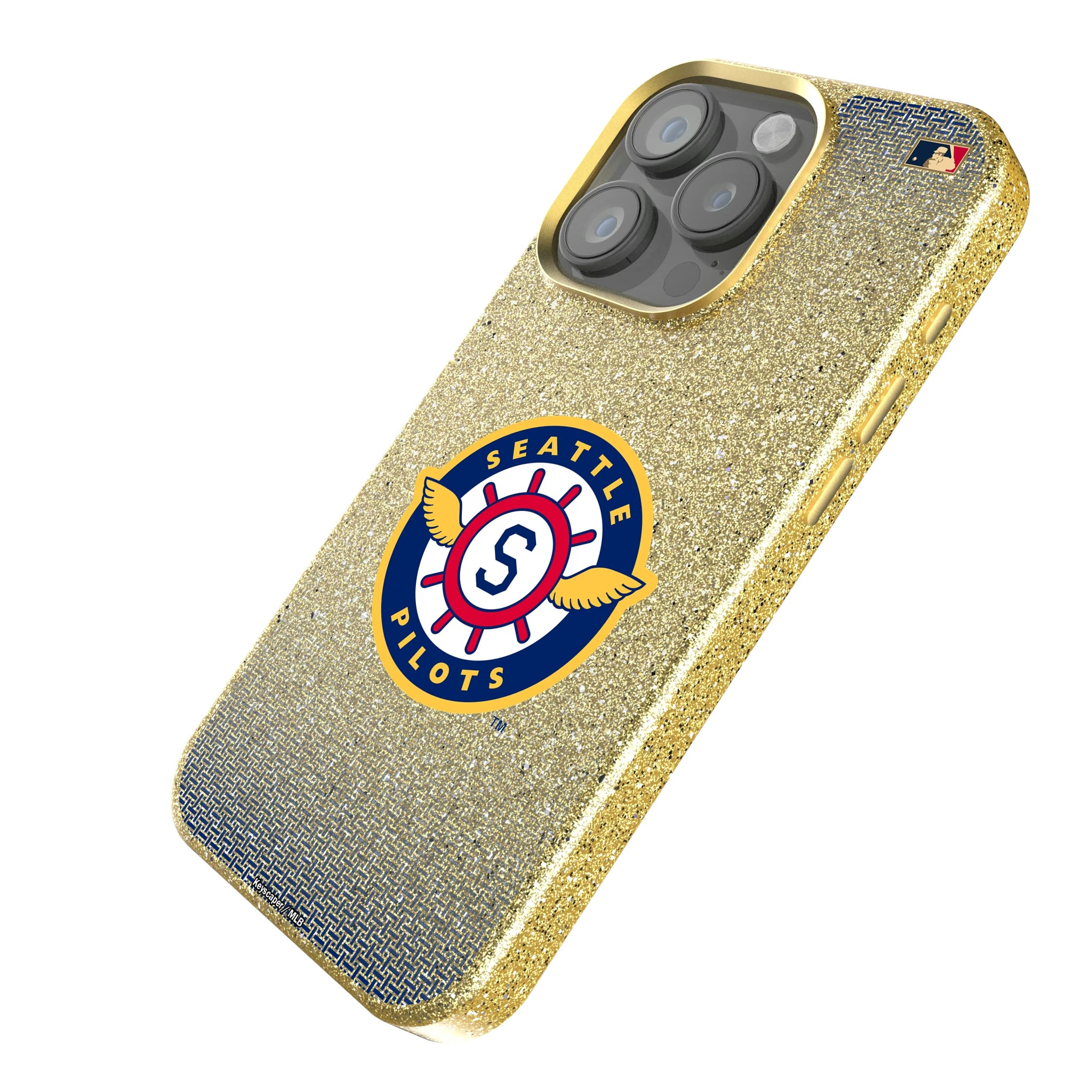 Seattle Pilots 1969 - Cooperstown Collection Linen iPhone Bling Phone Case for Apple iPhone - Isometric View