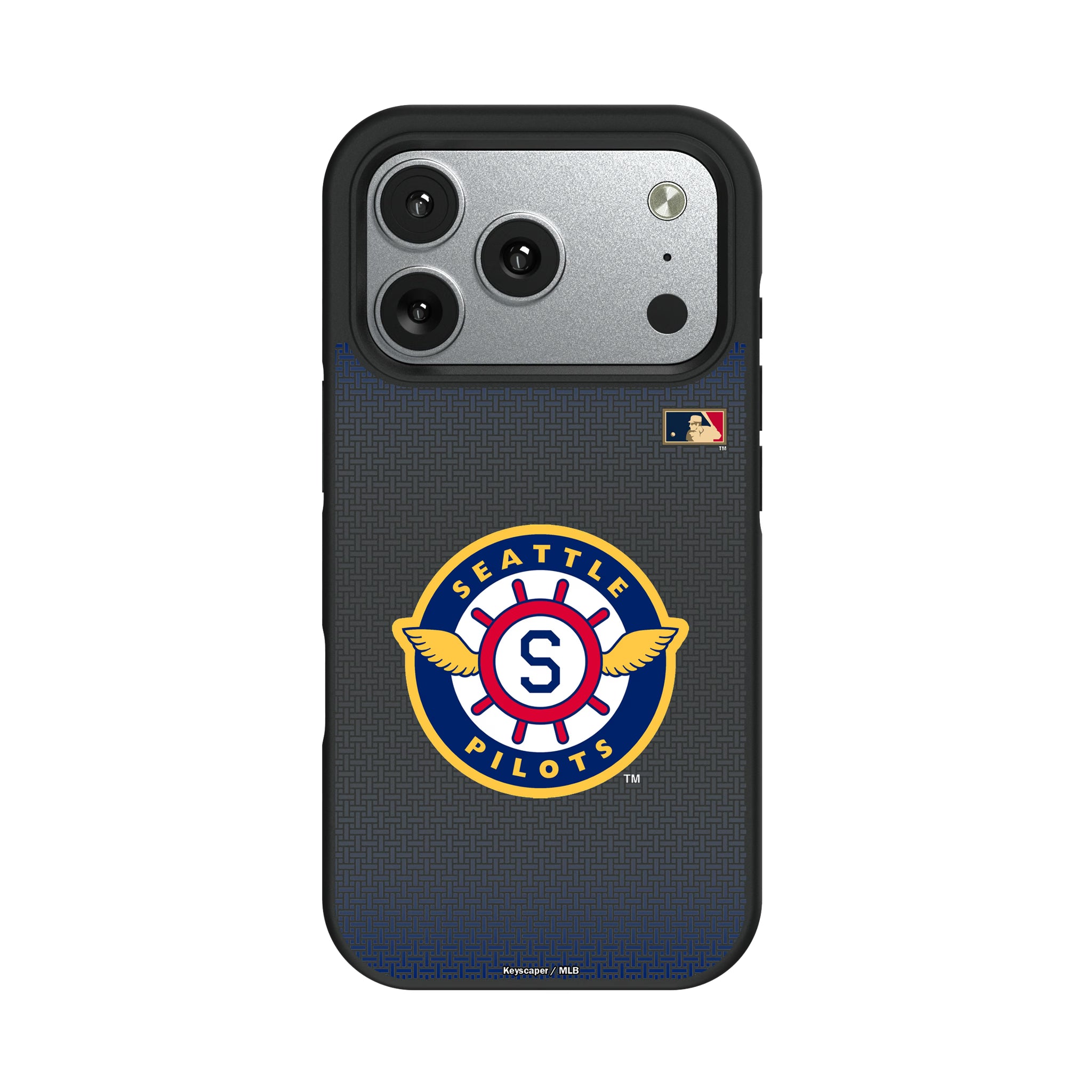 Seattle Pilots 1969 - Cooperstown Collection Linen iPhone Bump Phone Case for Apple iPhone#Device_iPhone 17 Pro