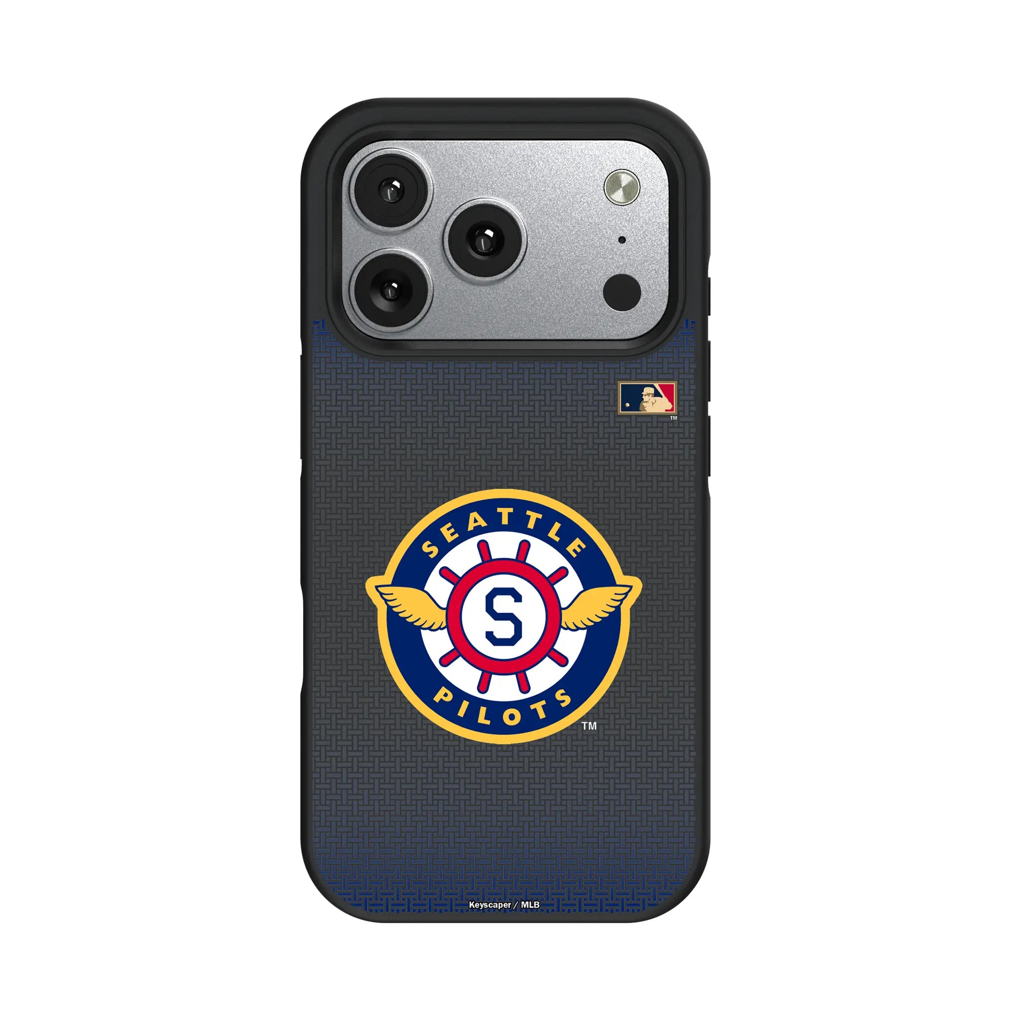 Seattle Pilots 1969 - Cooperstown Collection Linen iPhone Bump Phone Case for Apple iPhone#Device_iPhone 17 Pro