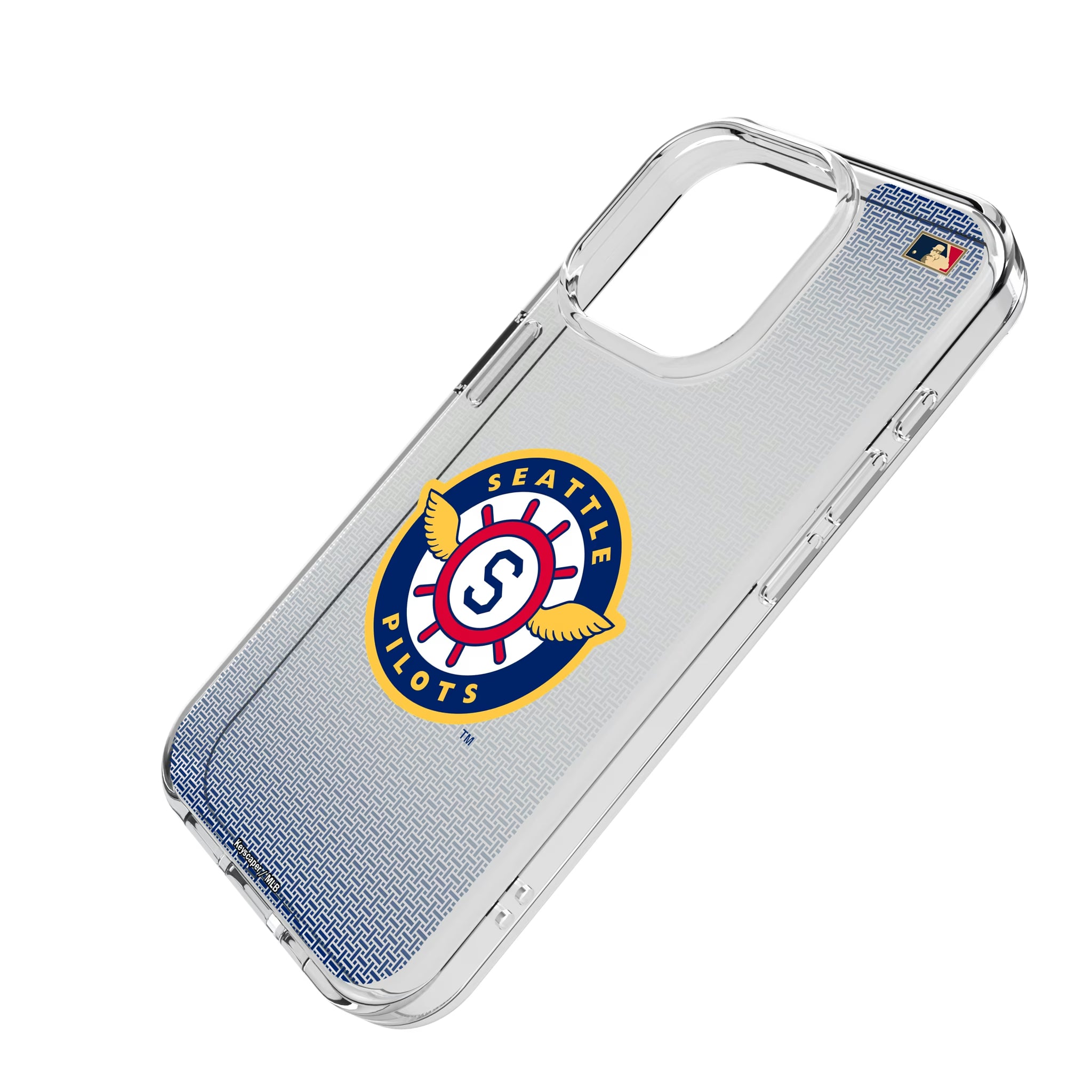 Seattle Pilots 1969 - Cooperstown Collection Linen iPhone Clear Phone Case for Apple iPhone - Isometric View
